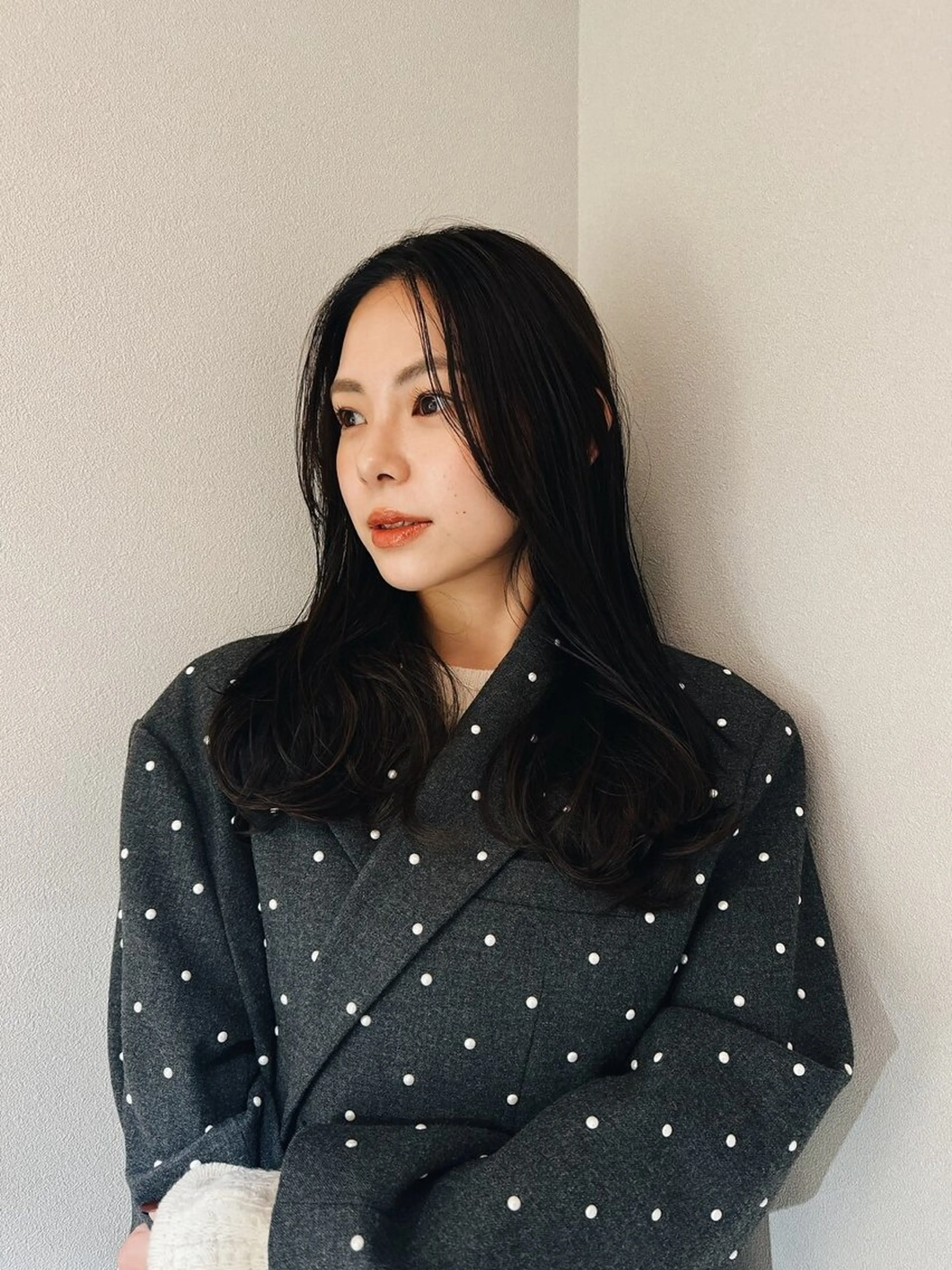 セミロング カラー カット ヘアカラー トリートメント 透明感カラー/ハイト ーン/メイク/umiのヘアスタイル