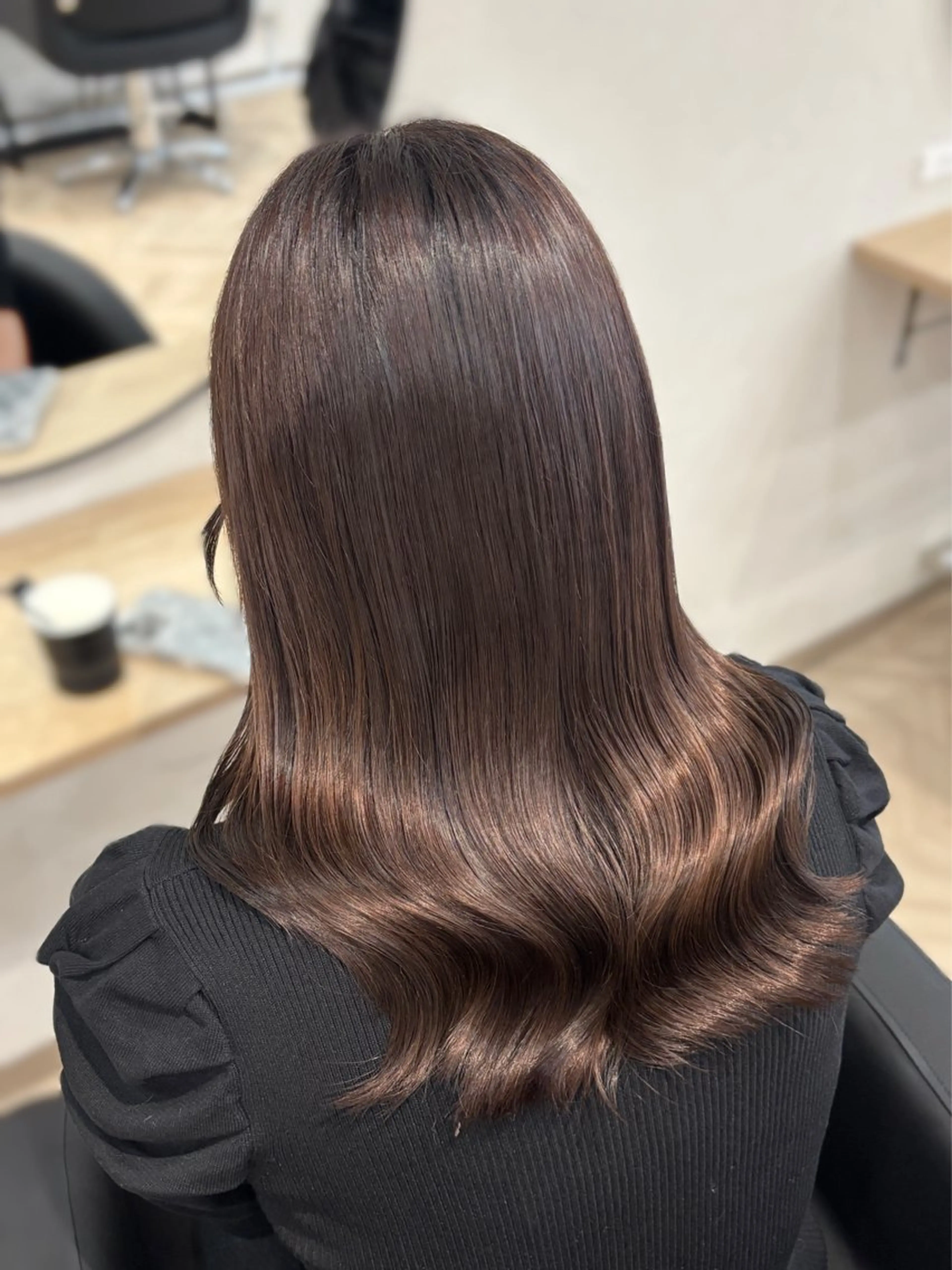 セミロング カラー ブリーチ 透明感カラー ブリーチなしカラー ヘアカラー トリートメント CHAINON×FeM#所属・名駅/sHiHo/透 明感カラー✨🎀/のヘアスタイル