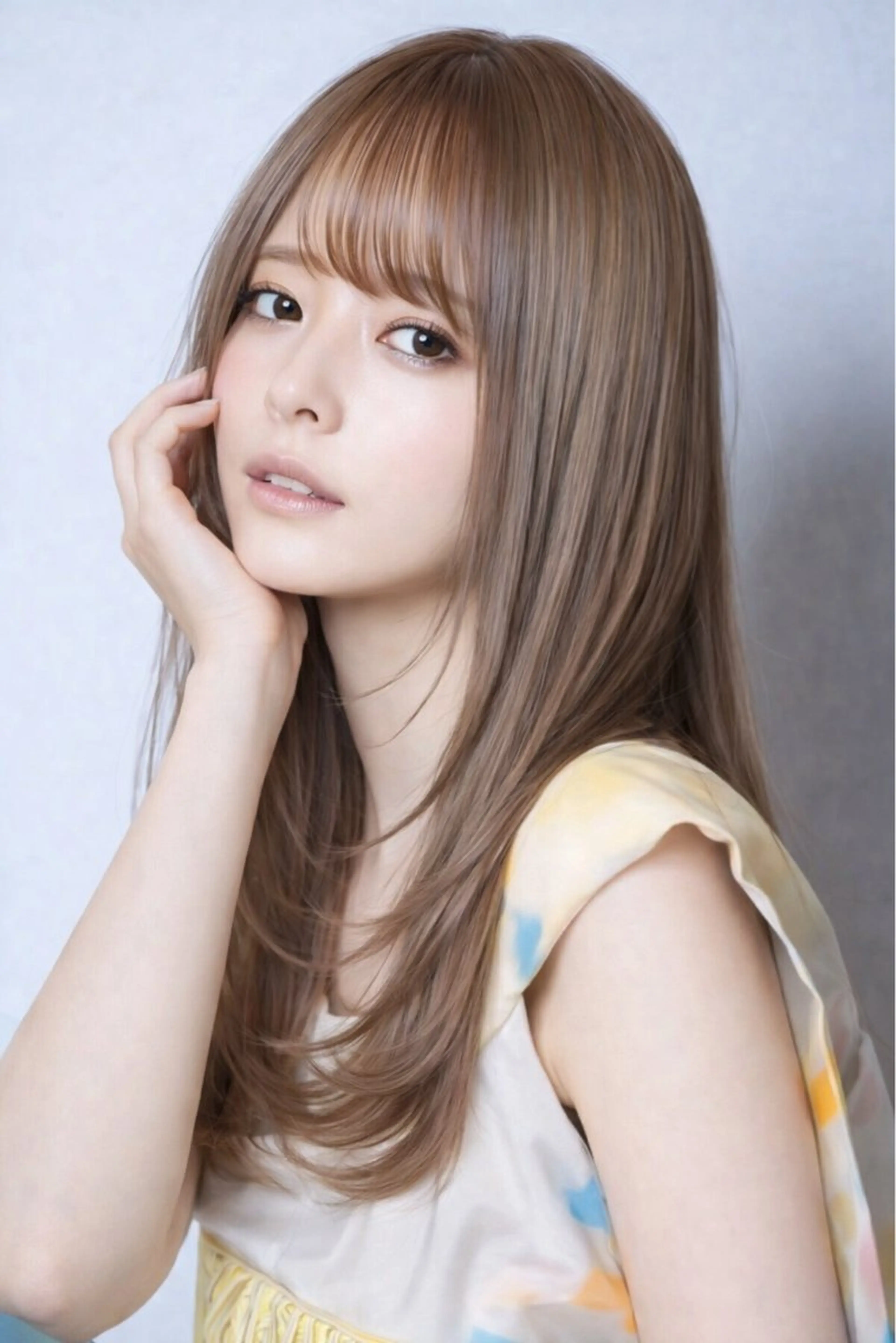 ロング カラー 透明感カラー グレージュ イルミナカラー 外国人風カラー カット ヘアカラー トリートメント SALOWIN(サロウィン)広島並木通り所属・田村和範/似合わせ カラー/髪質改善のヘアスタイル