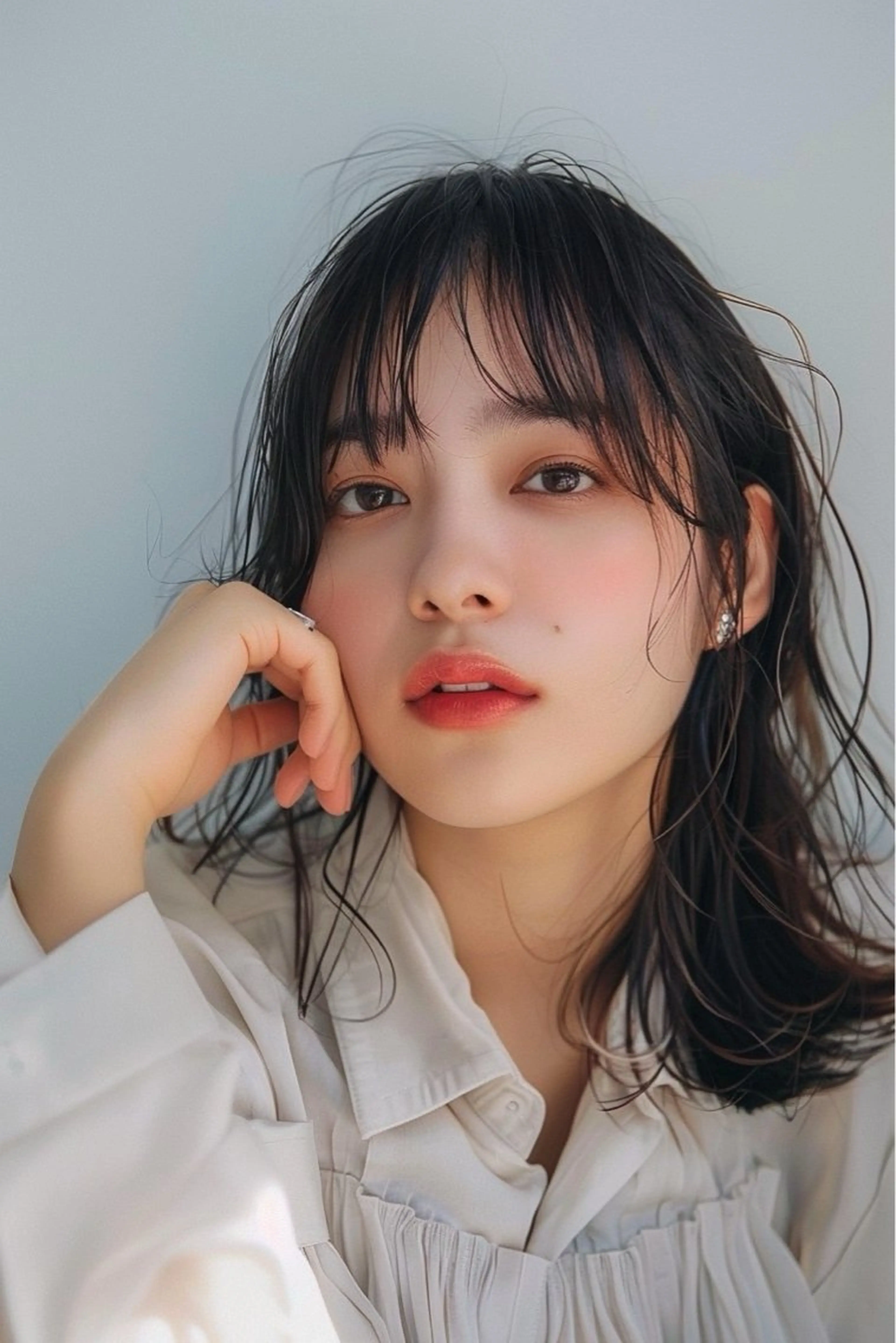 ミディアム カラー カット ヘアカラー トリートメント 圧倒的似合わせ ケアカラーYUTOのヘアスタイル