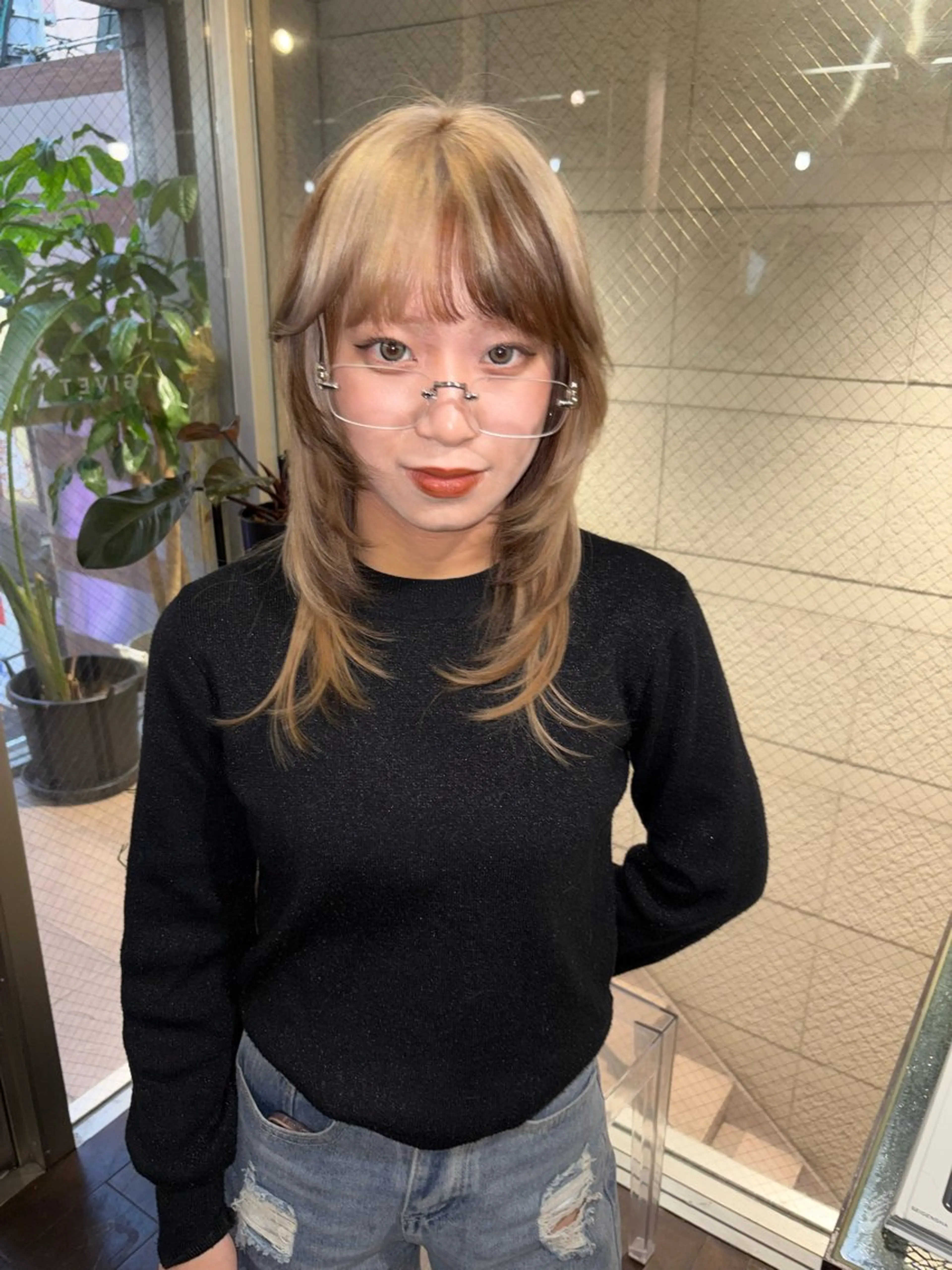 セミロング カラー カット ヘアカラー givet所属・心斎橋/デザインカラ ー/海外風/ナツミのヘアスタイル