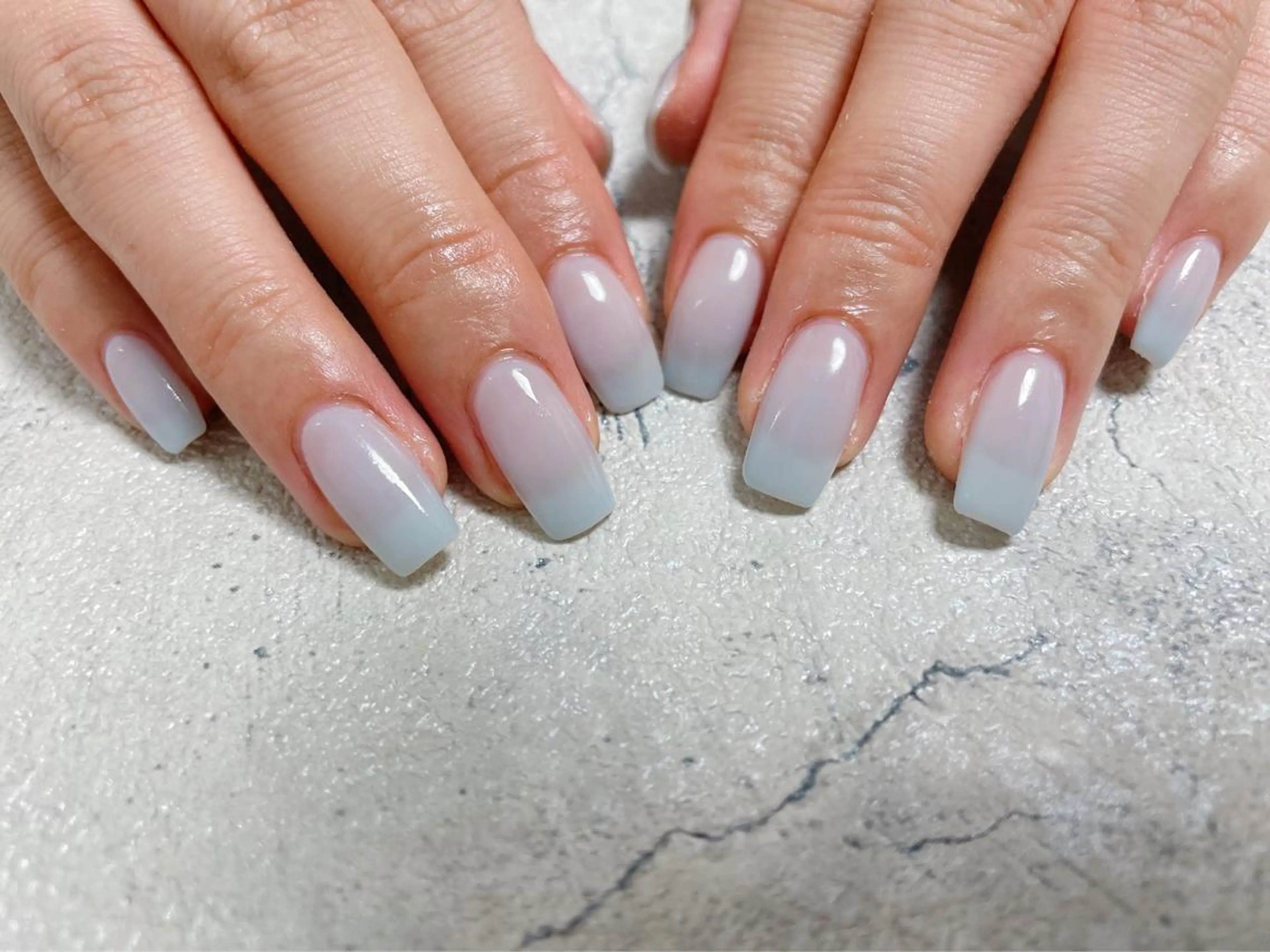 ネイル ブルー ハンドネイル Mogu nail 二子玉川のネイルデザイン