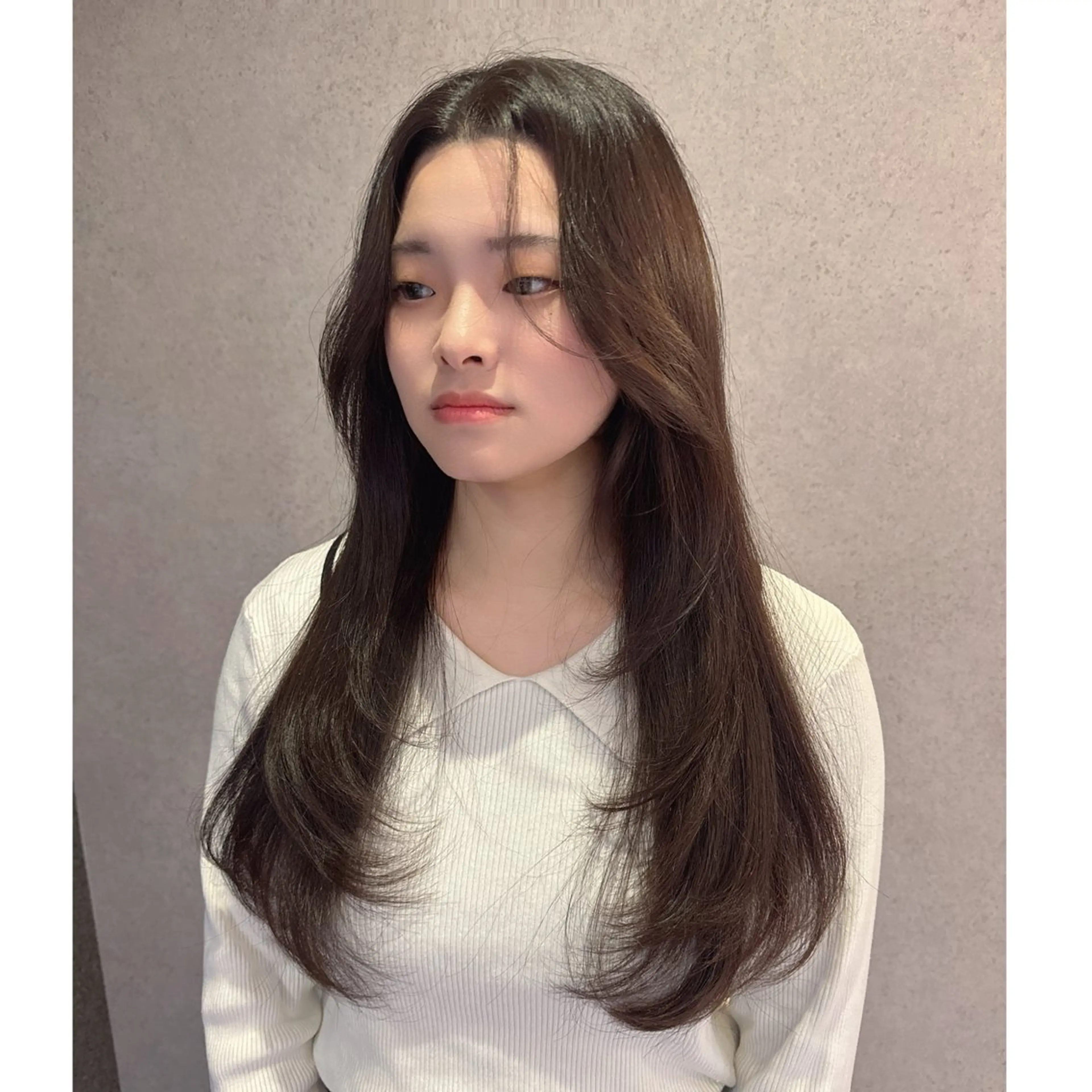 ロング レイヤーカット カット 森 隆秀/韓国ヘアのヘアスタイル