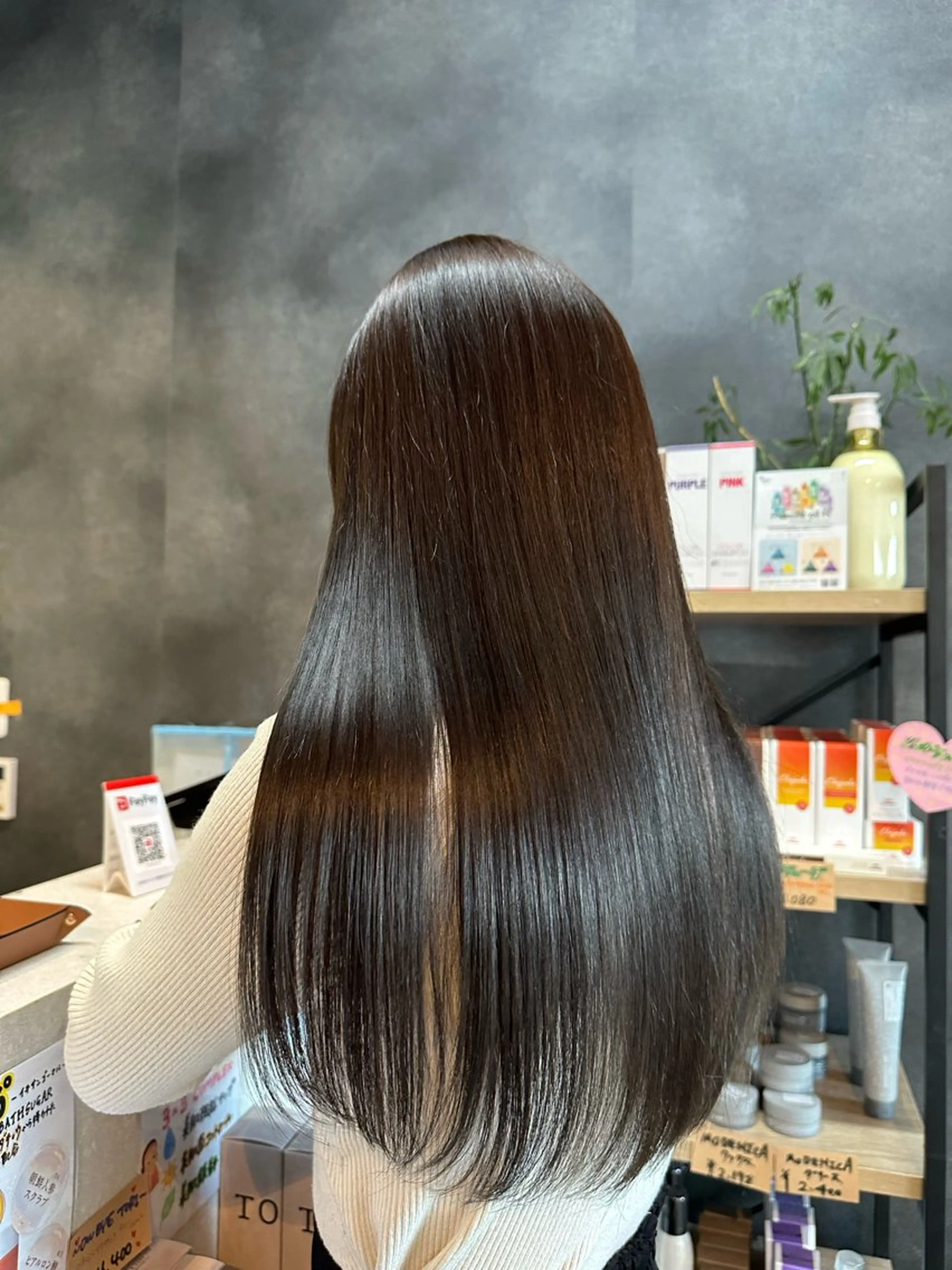 ロング 髪質改善 トリートメント ヘアカラー トリートメント ナチュラルカラー/ カラーソムリエ/美夢のヘアスタイル