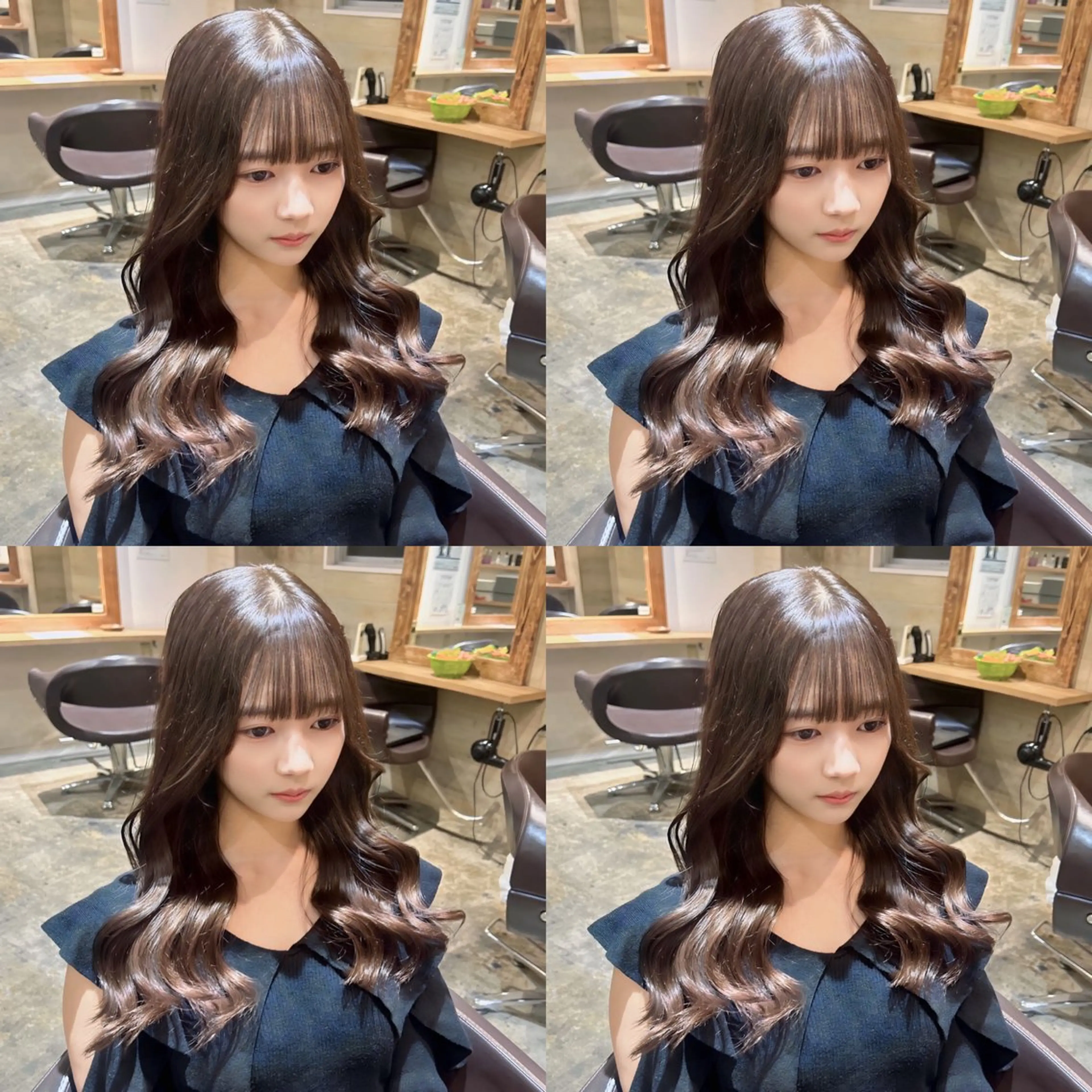 ロング カラー カット ヘアカラー トリートメント 店長✨️韓国ヘア✖️ 髪質改善カラー／純大のヘアスタイル