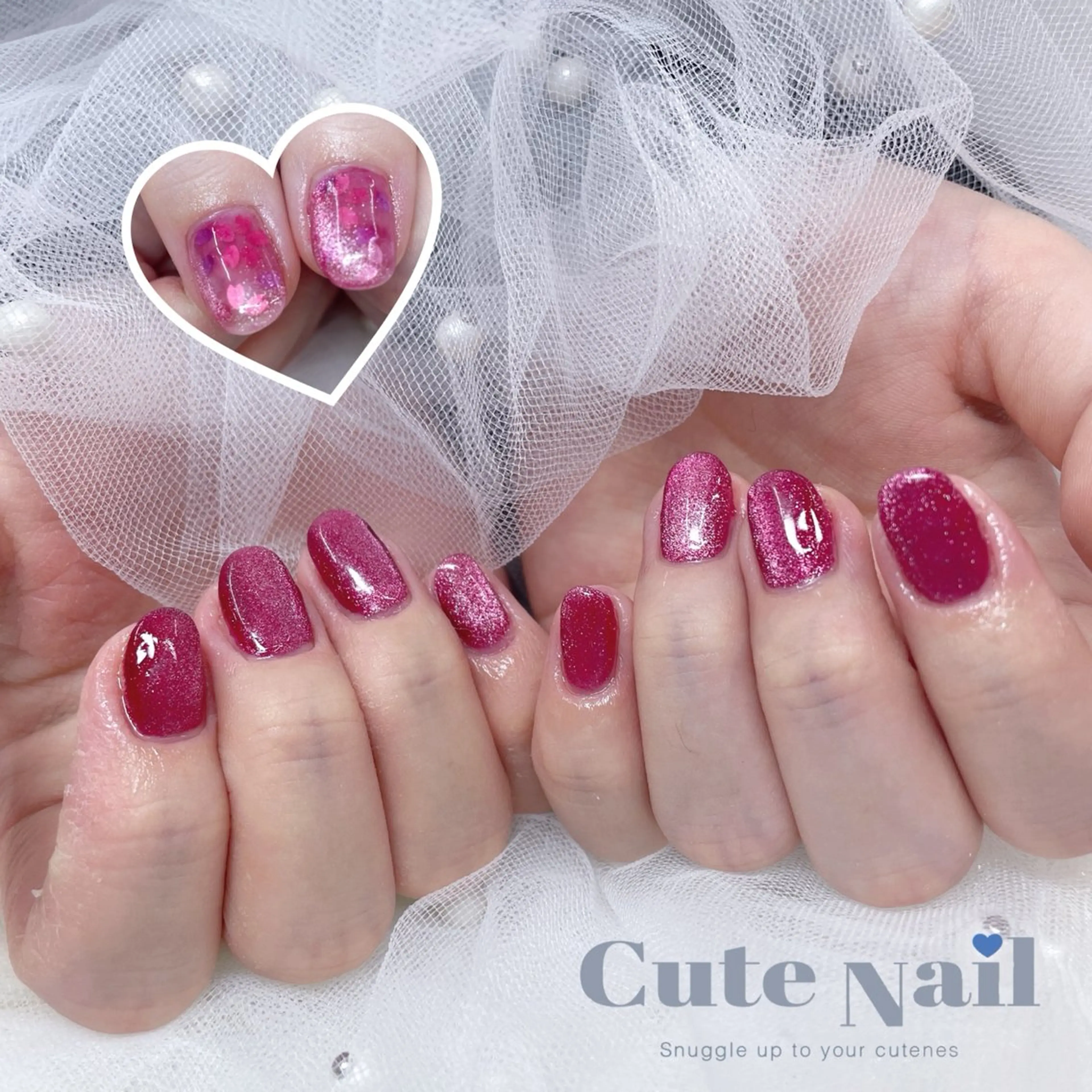 ネイル GO TODAY SHAiRE SALON原宿 Liber所属・️🫧もこ 艶感ネイル🫧のネイルデザイン