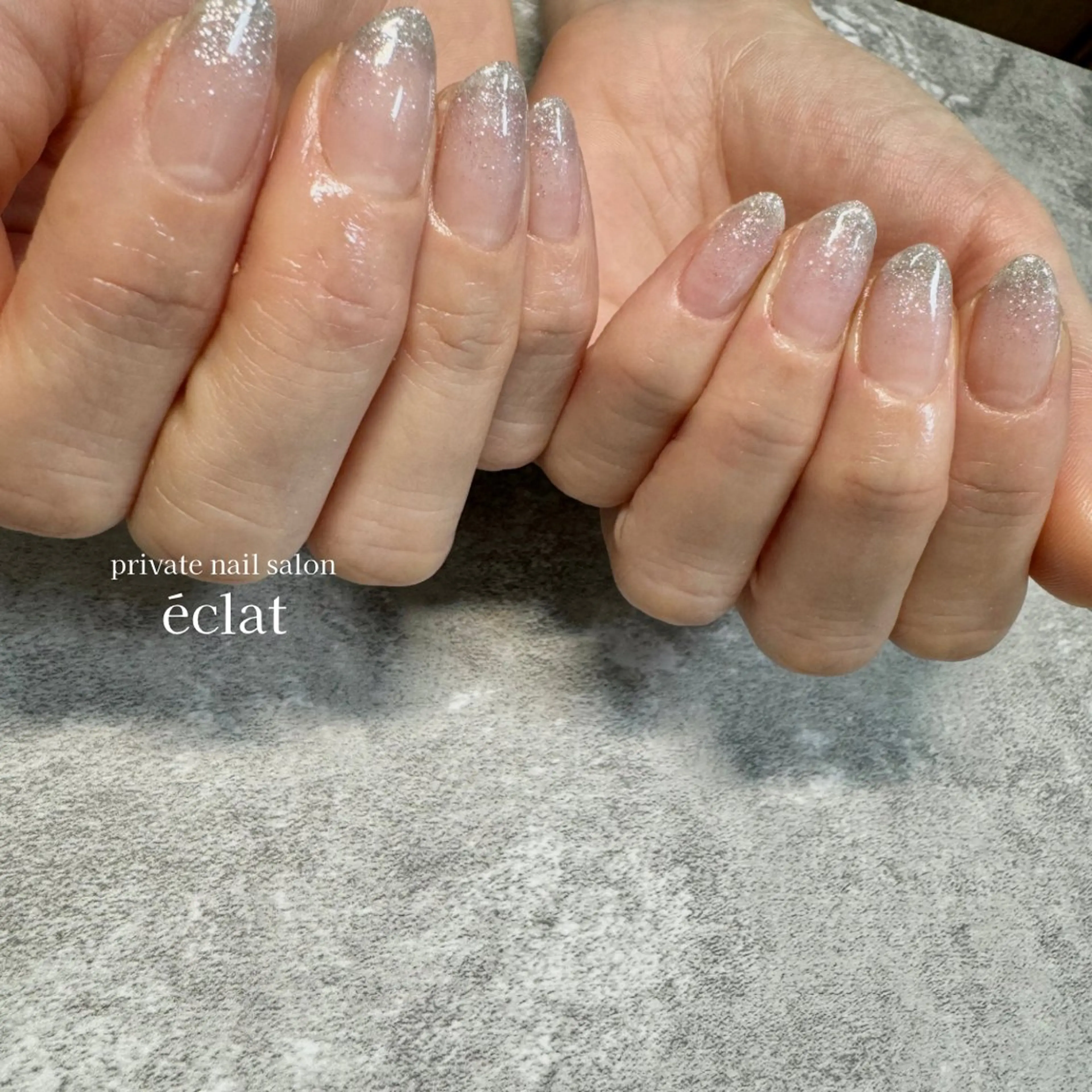 ネイル ラメ(グリッター) ラメグラデーション 冬ネイル nailsalon éclatのネイルデザイン