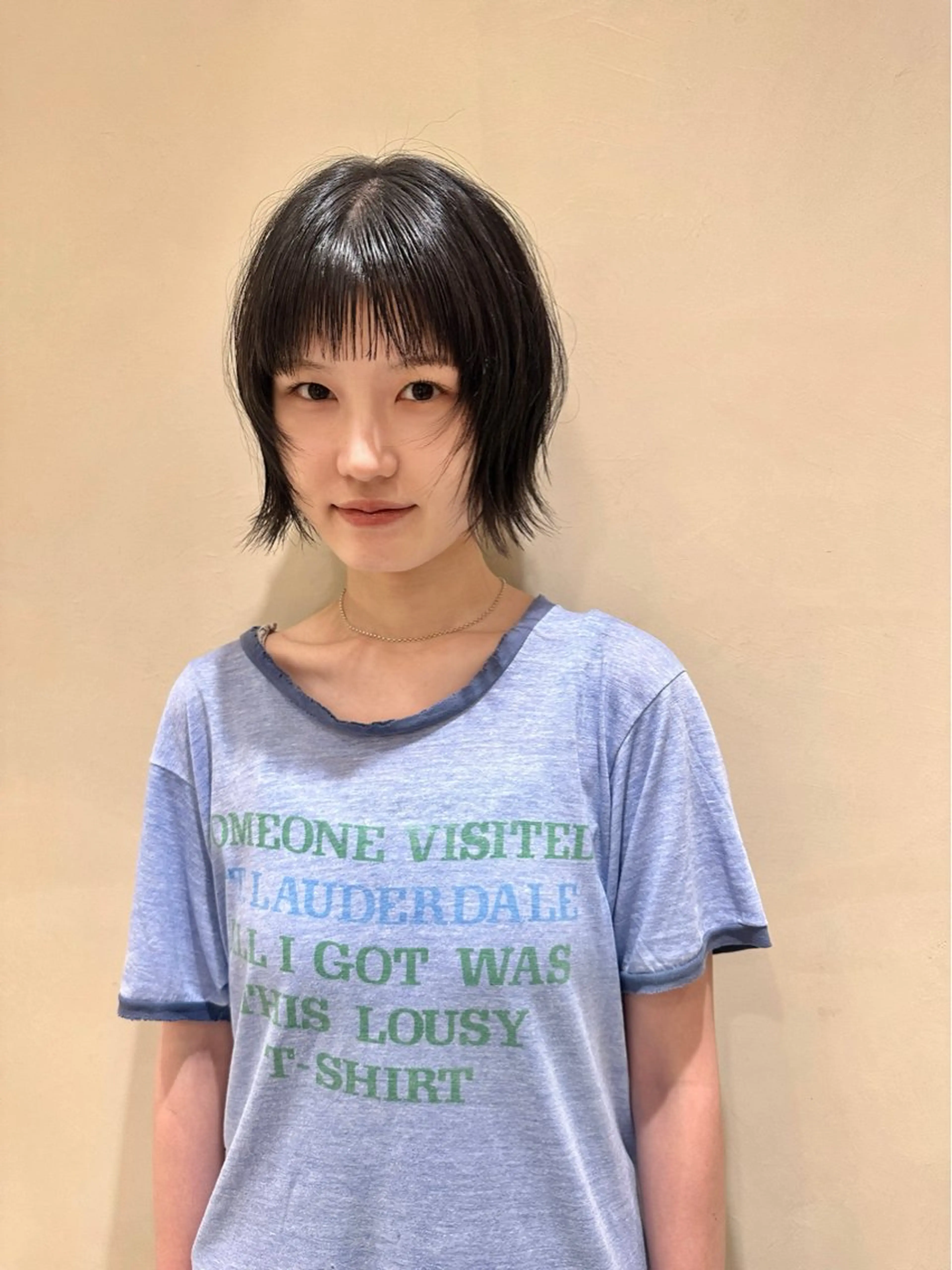 ショート ヘアアレンジ ボブレイヤー ボブ 韓国風ヘア レイヤーカット SALOWIN  梅田茶屋町店所属・梅田/ベージュカラー /ブリーチカラーのヘアスタイル