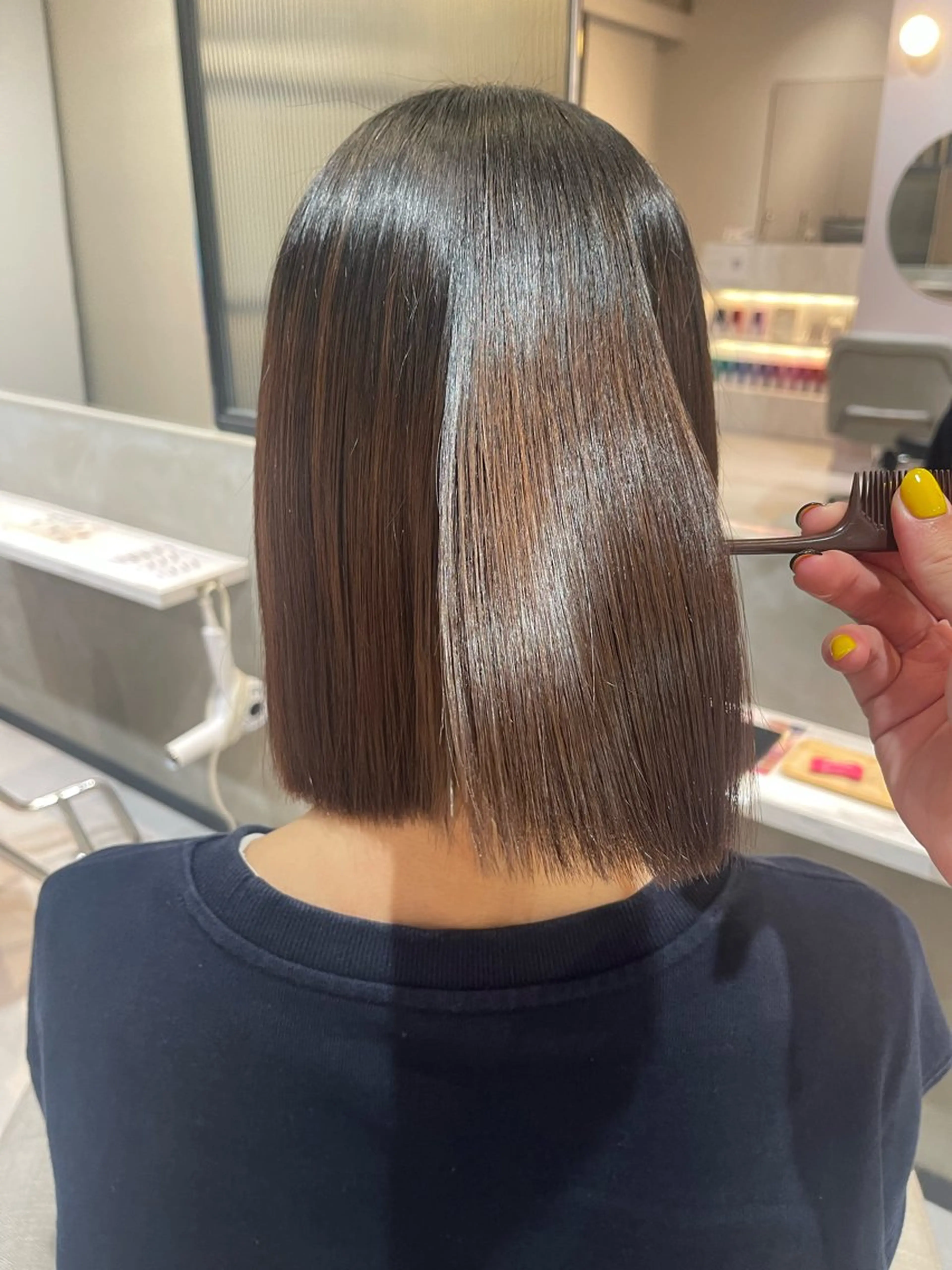 ミディアム 顔周りカット 髪質改善 韓国風ヘア レイヤーカット 縮毛矯正 カット 縮毛矯正 💫大曽根/髪質改善 /ゆうき💫のヘアスタイル