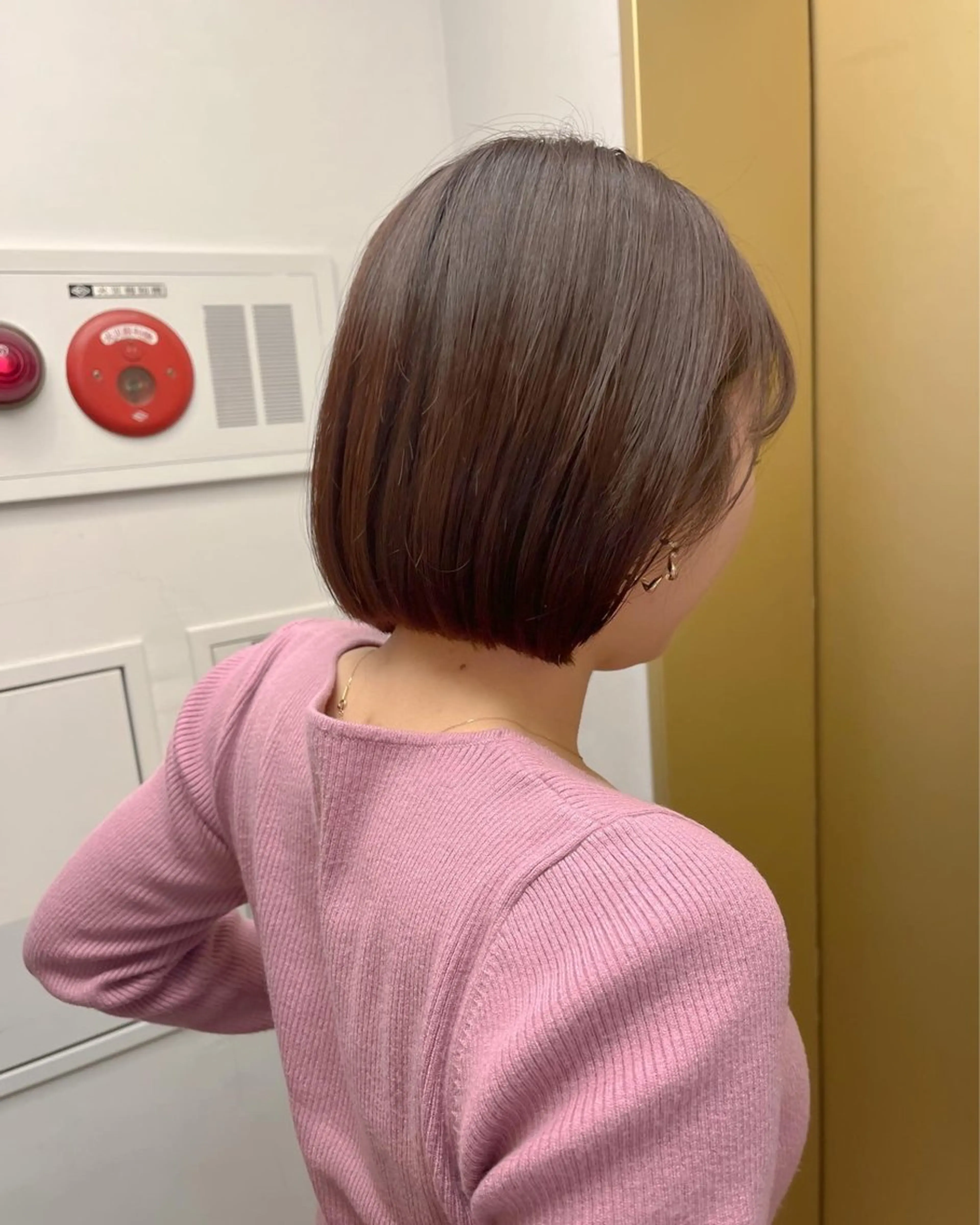 ショート カラー ブラウンカラー ボブ カット ヘアカラー トリートメント 透明感カラー│ レイヤーヘア中居美樹のヘアスタイル