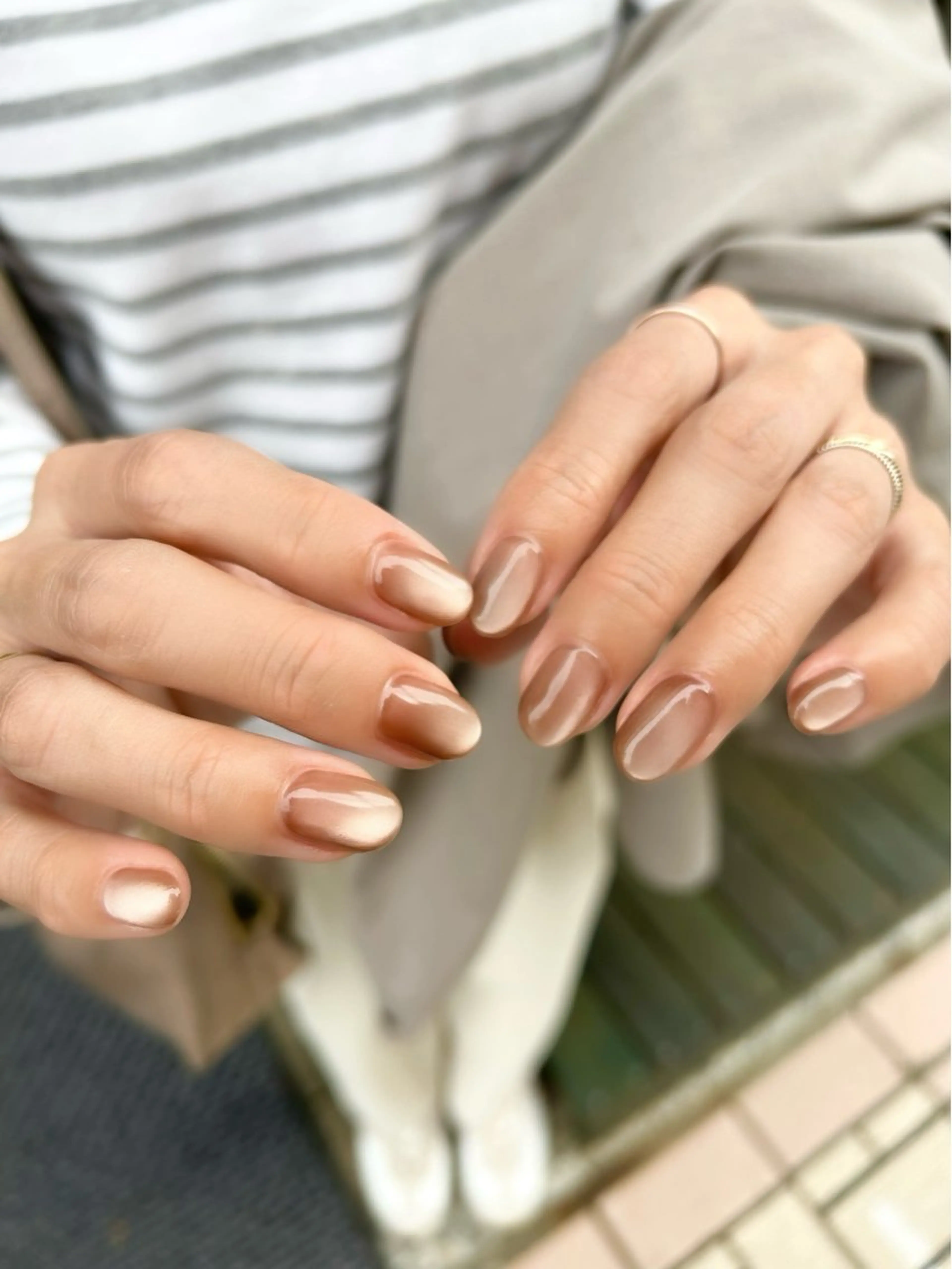 ネイル マグネットネイル マグネットワンカラー ワンカラーネイル ハンドネイル welina Miyukiのネイルデザイン