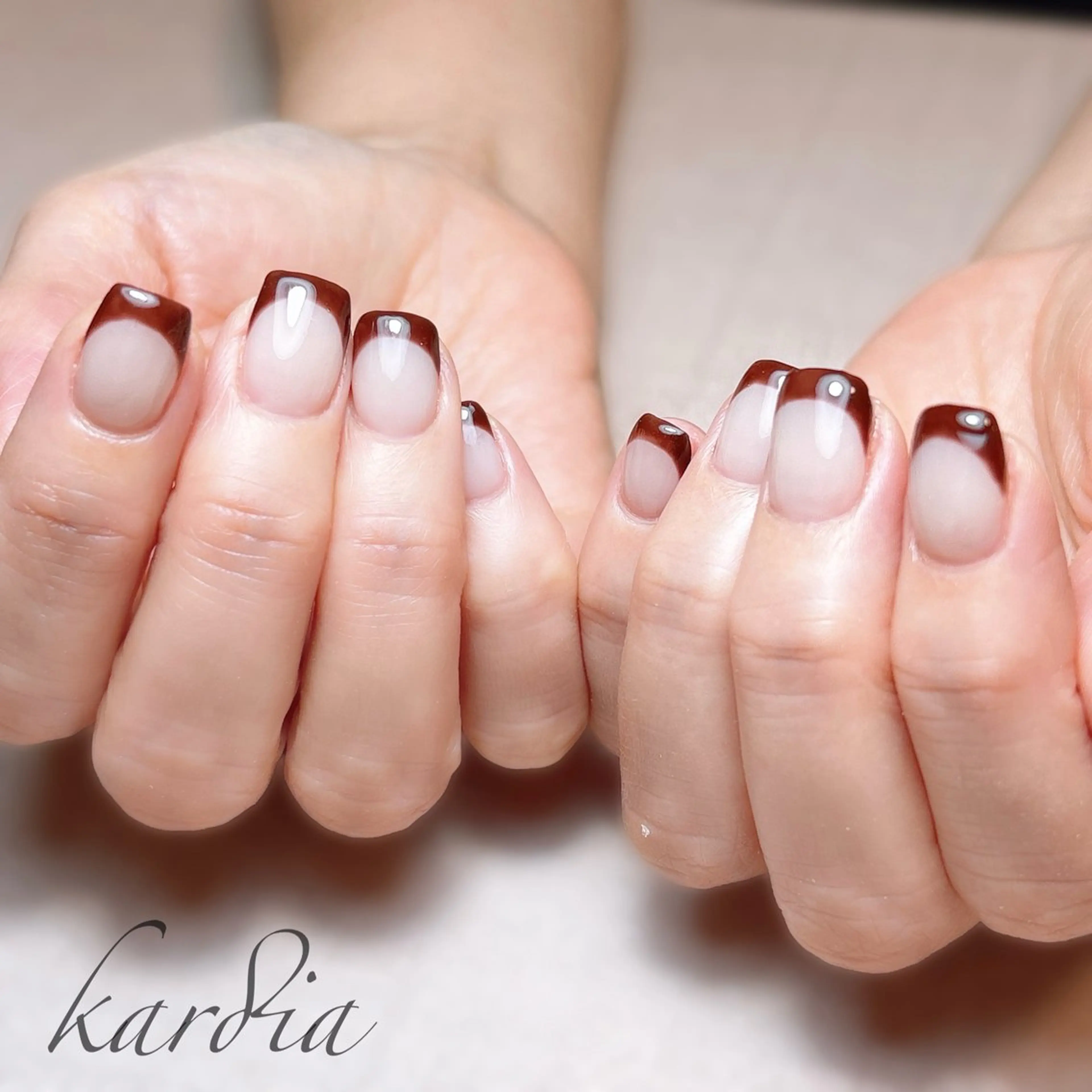 ネイル ハンドネイル καρδιά -ｶﾙﾃﾞｨｱ-のネイルデザイン