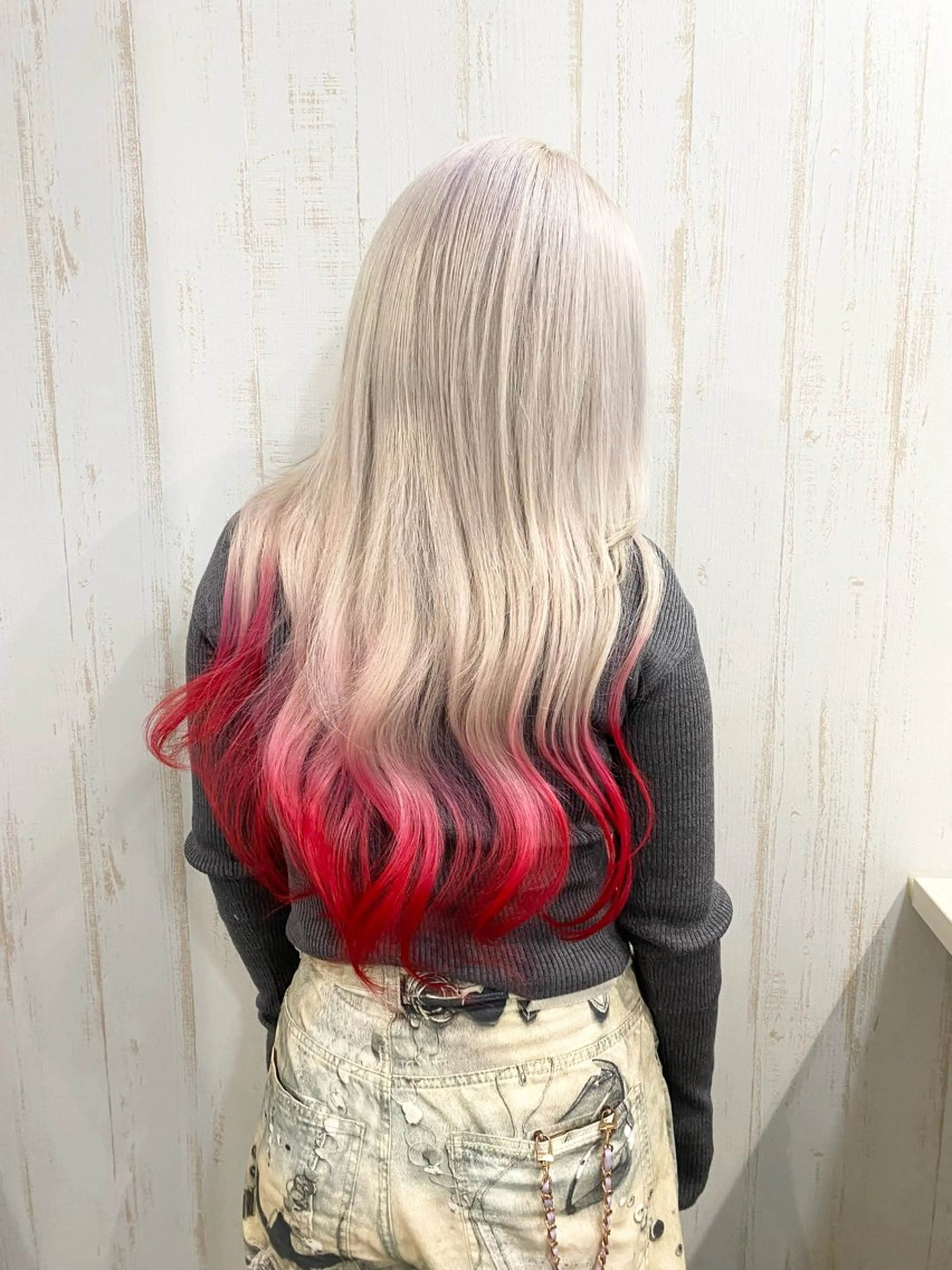 ロング カラー ヘアカラー ハイトーン💫 エクステ💫maiのヘアスタイル