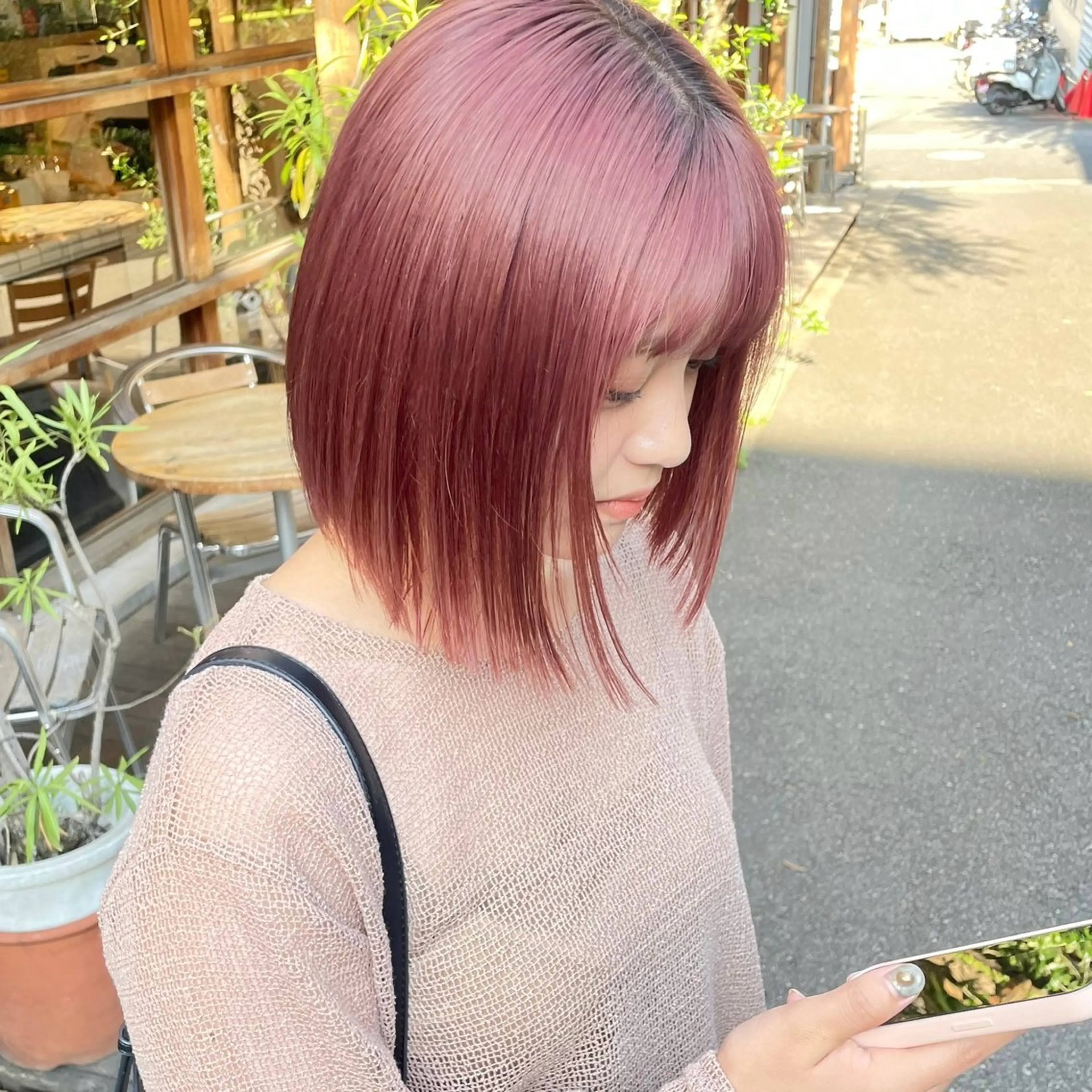 ショート カラー ボブ カット ヘアカラー 🍊暖色×顔周り 🍊cocoroのヘアスタイル