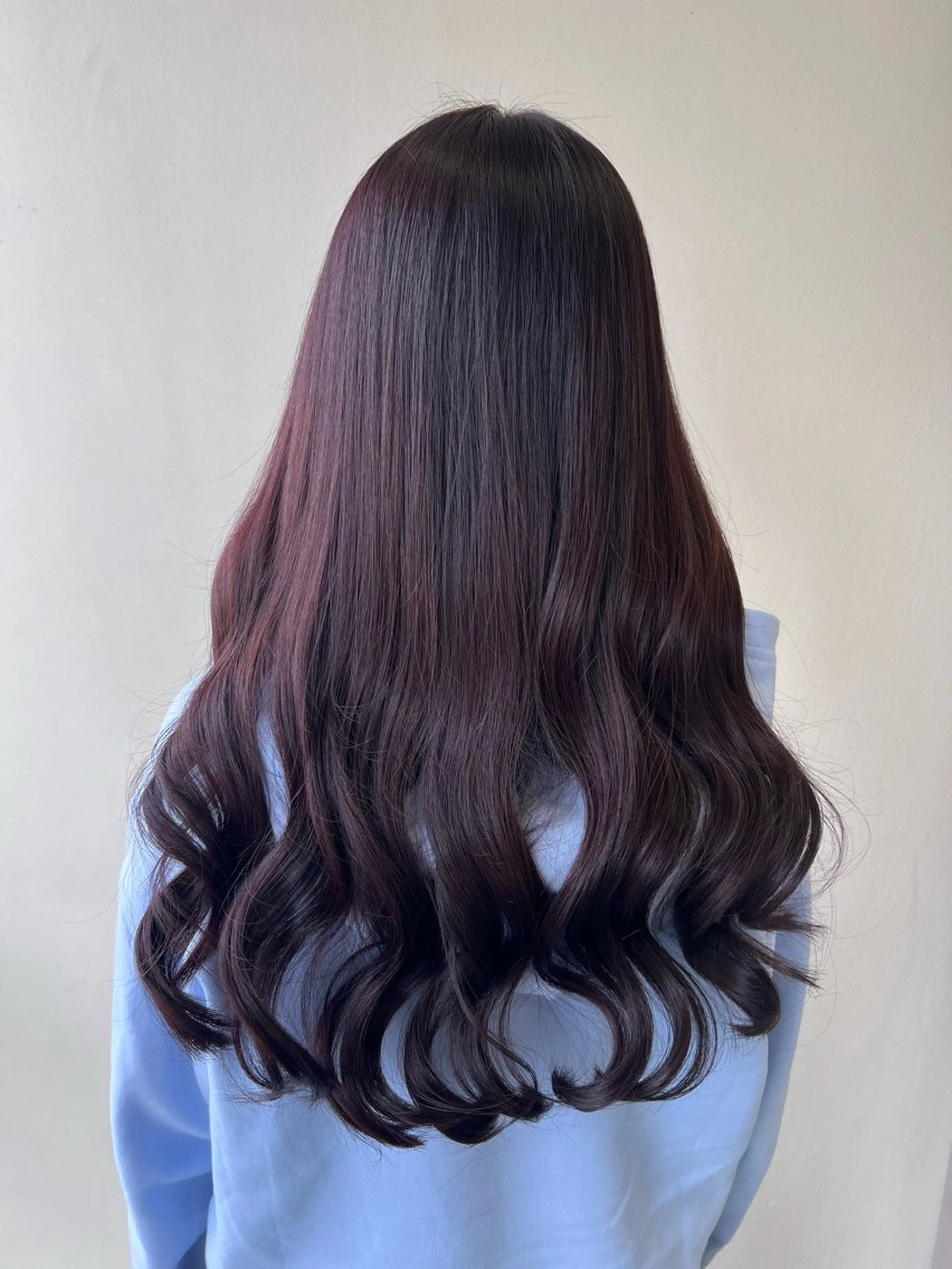 ロング ヨシンモリ カット ヘアカラー トリートメント 韓国ヘア🇰🇷 SAYAのヘアスタイル