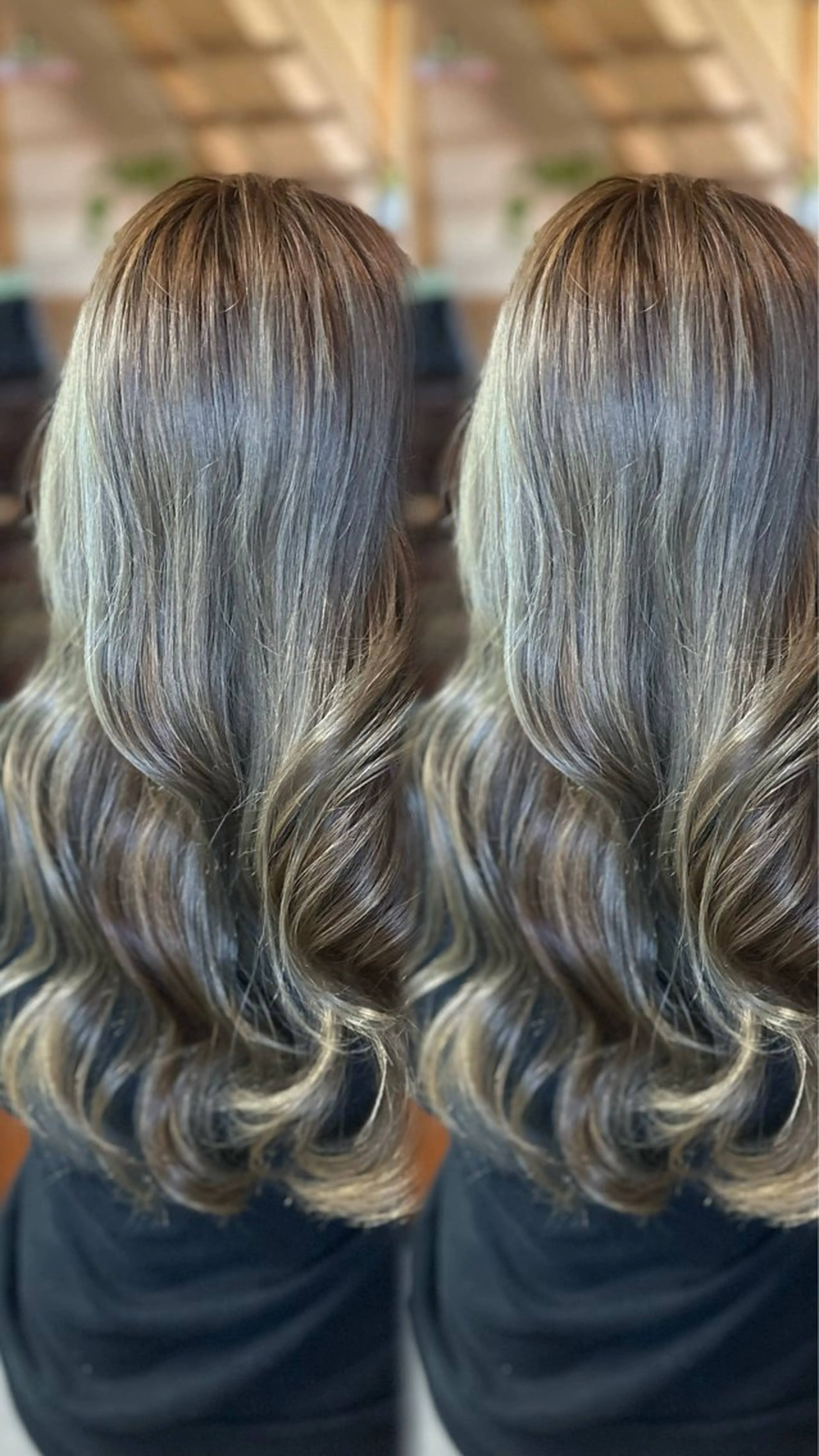 ロング カラー ハイライトカラー ハイライト ヘアカラー トリートメント 茉音 茉音のヘアスタイル