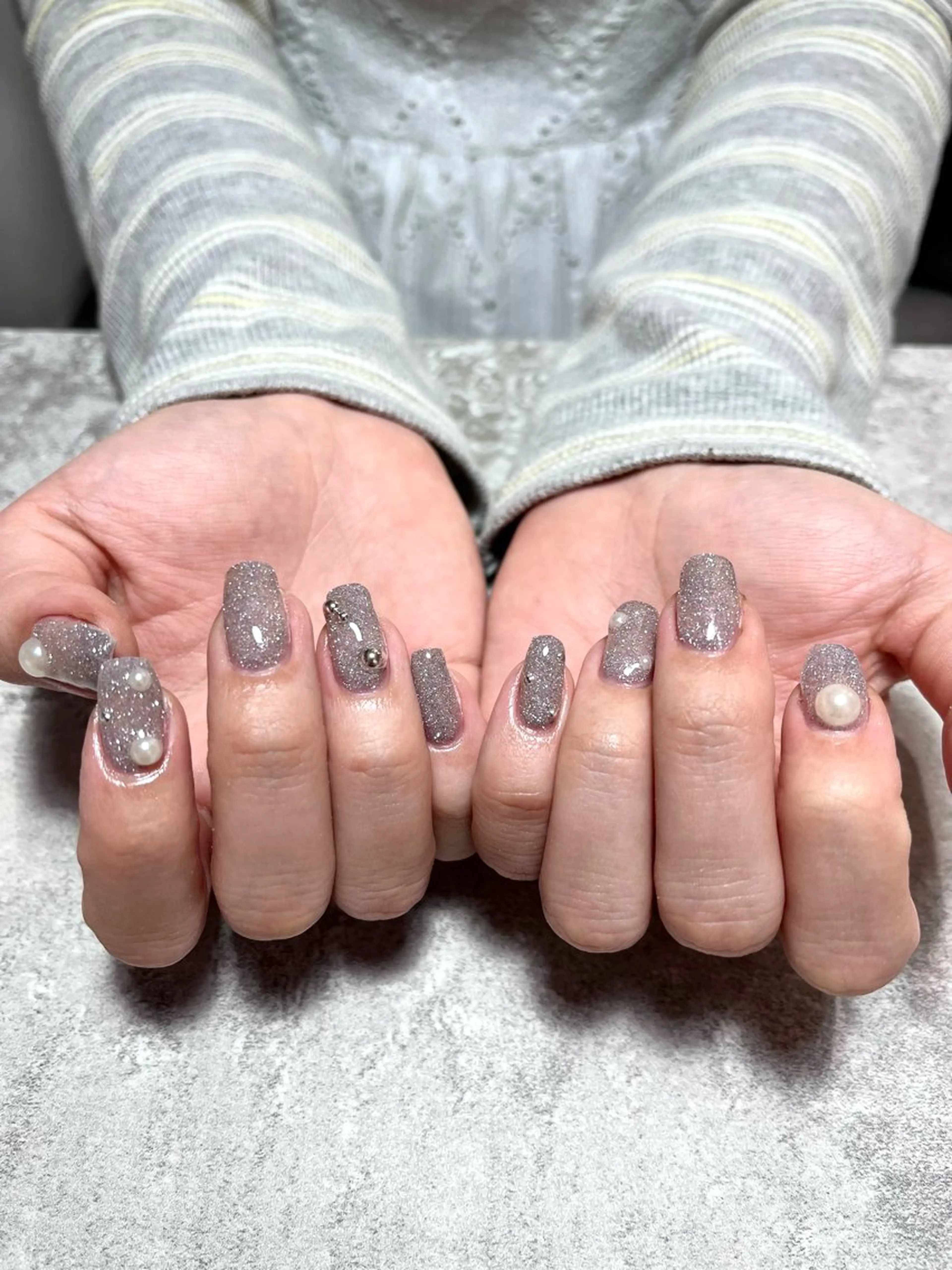 ネイル Kazane長さだし フィルイン持ち込みのネイルデザイン