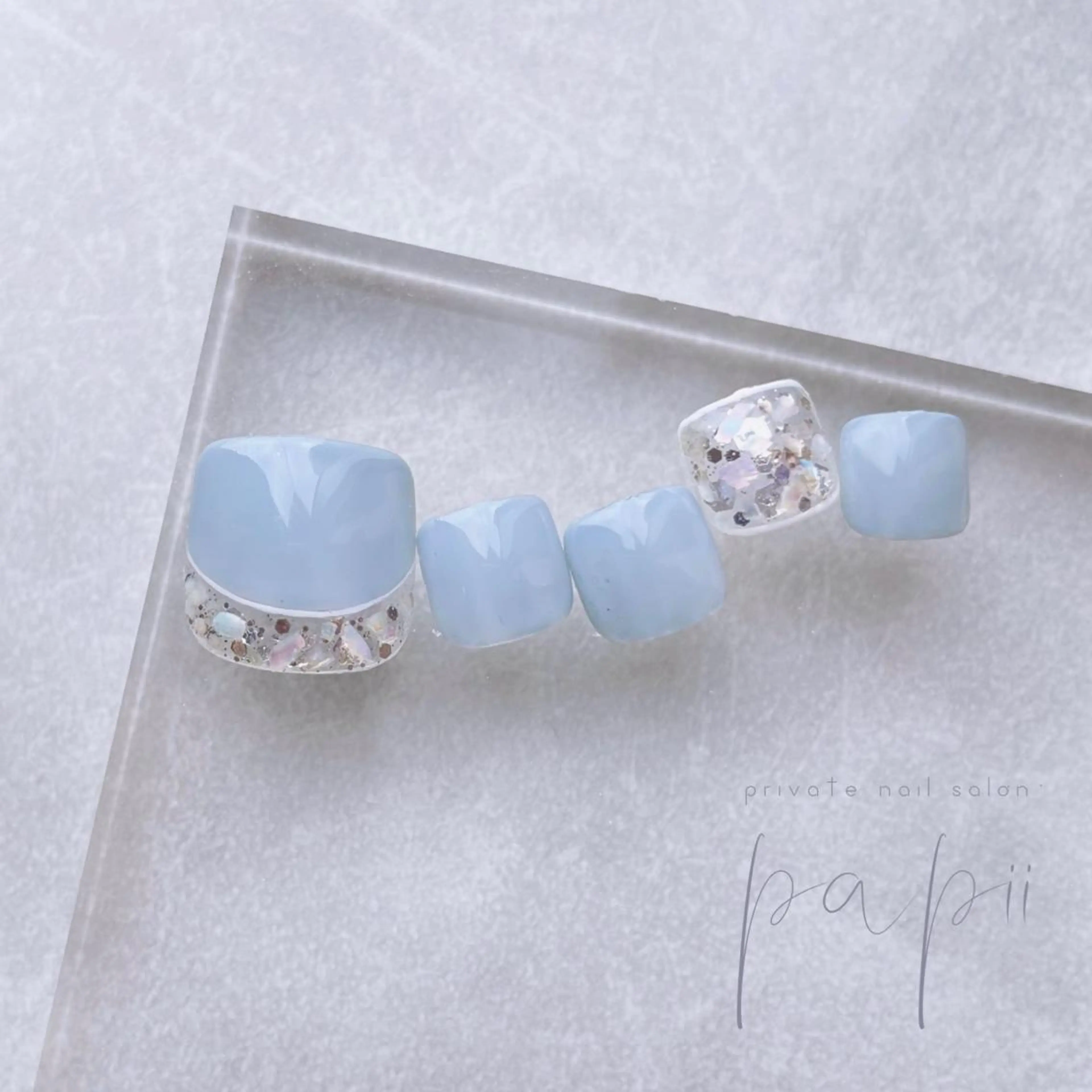 ネイル シンプルネイル フットネイル private nail salon papii所属・papii☆ kurodaのネイルデザイン