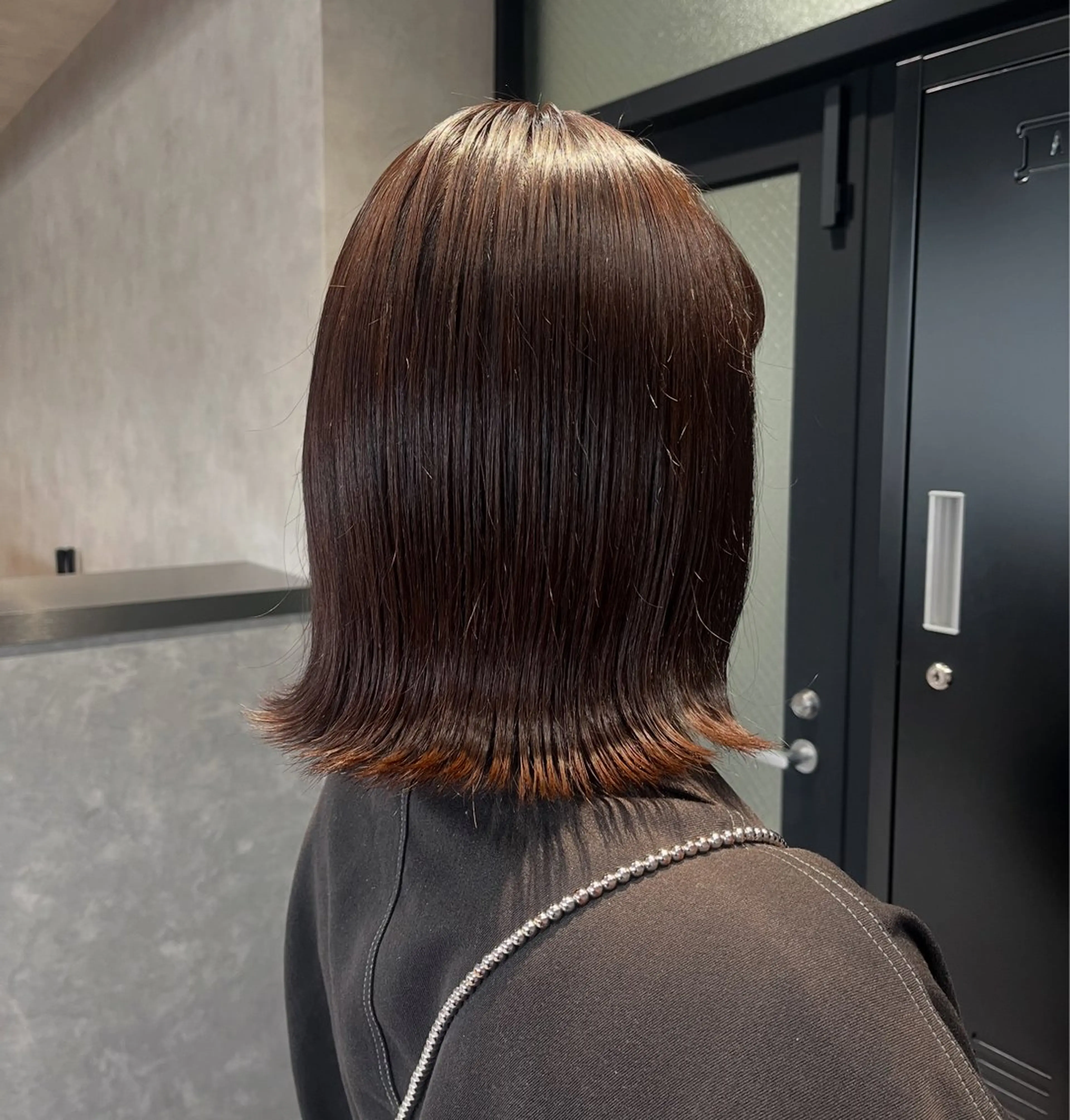 ミディアム カラー 透明感カラー 髪質改善 縮毛矯正 ヘアカラー 《.Xian》ナツミ /艶髪/暖色/ボブのヘアスタイル