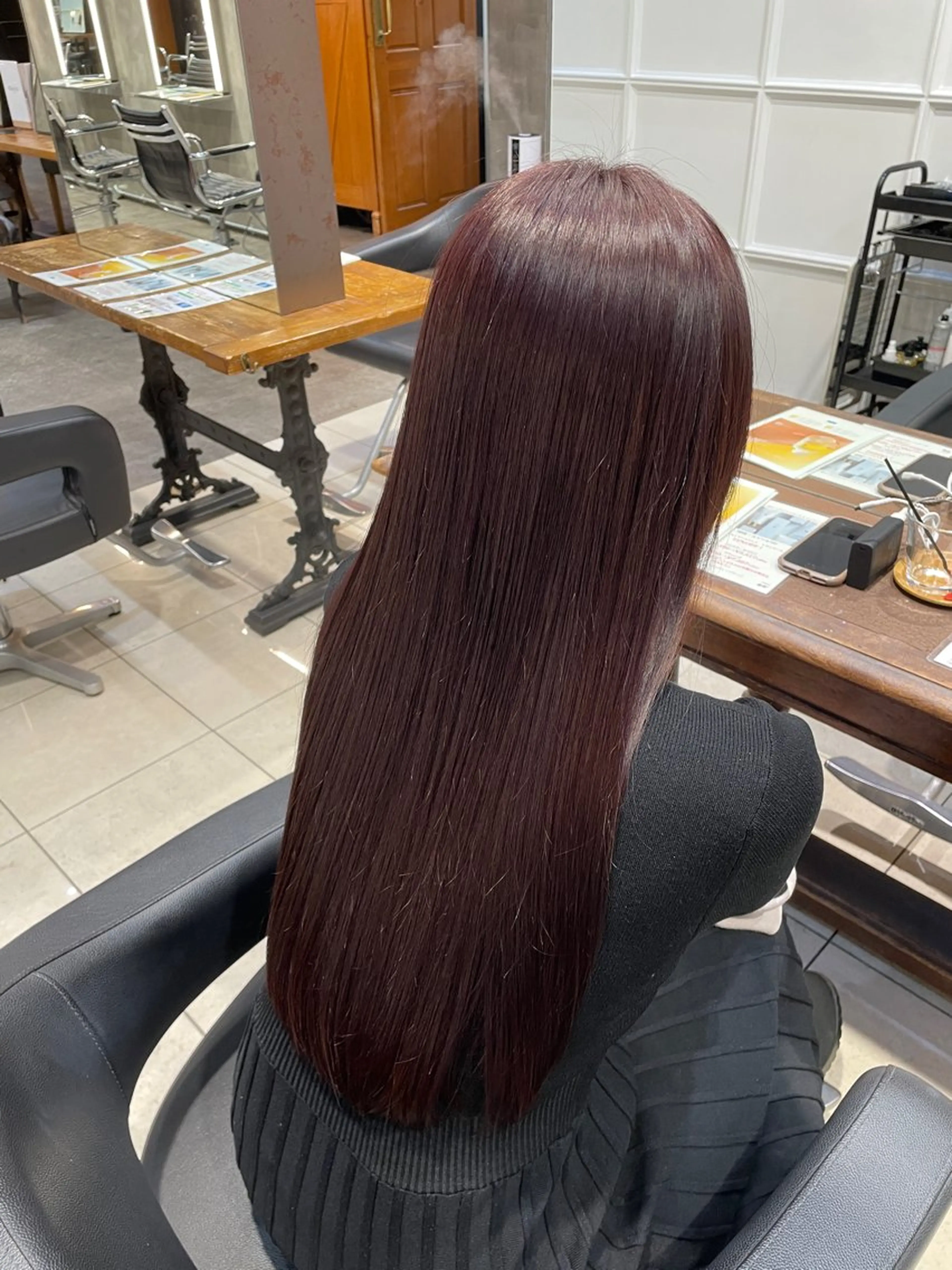 【髪質改善】✂️レディースカット+酸性ストレート✨の写真