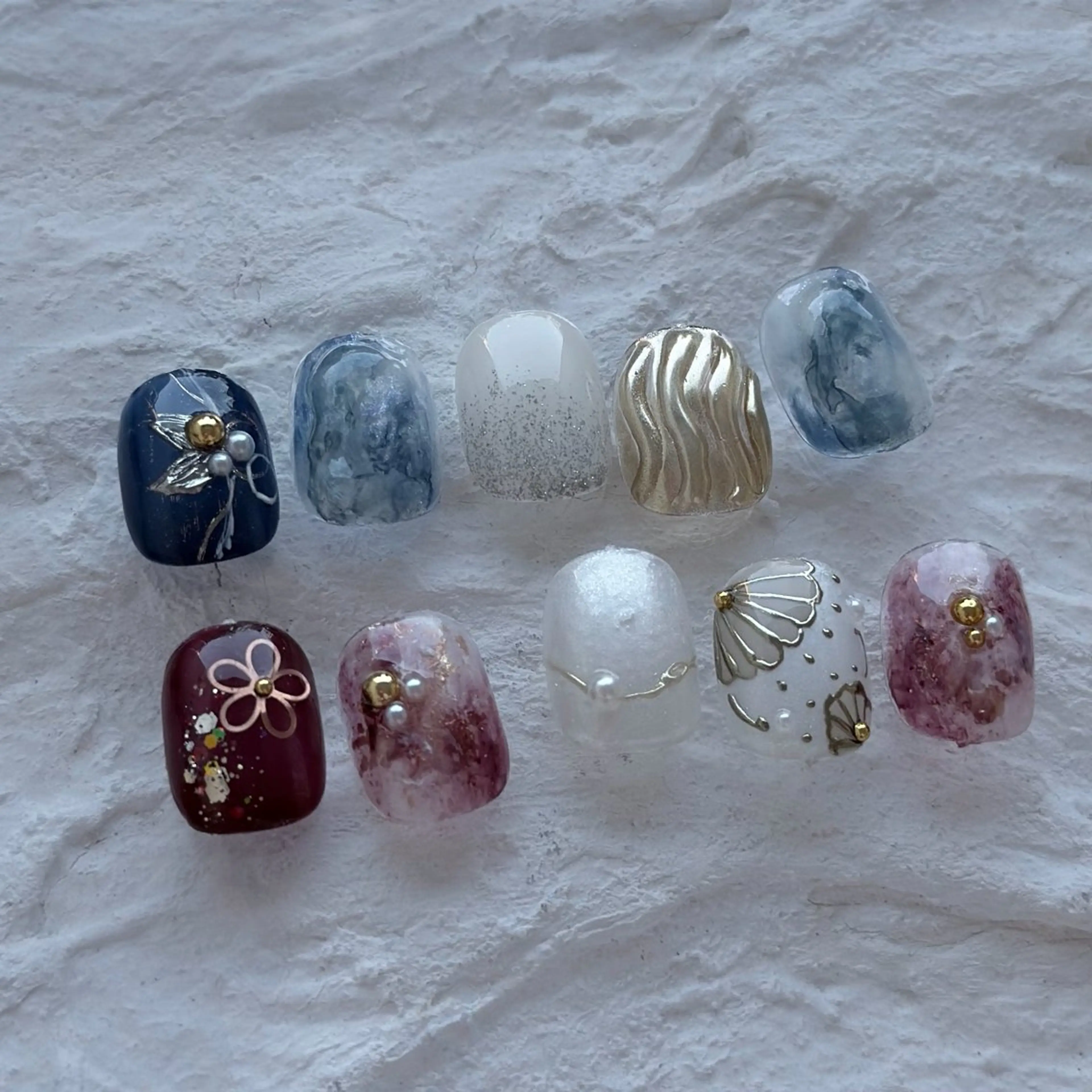 ネイル ハンドネイル 🎀 Hiyubi._.nail 🫧所属・🎀フェイ フェイ🫧💗のネイルデザイン