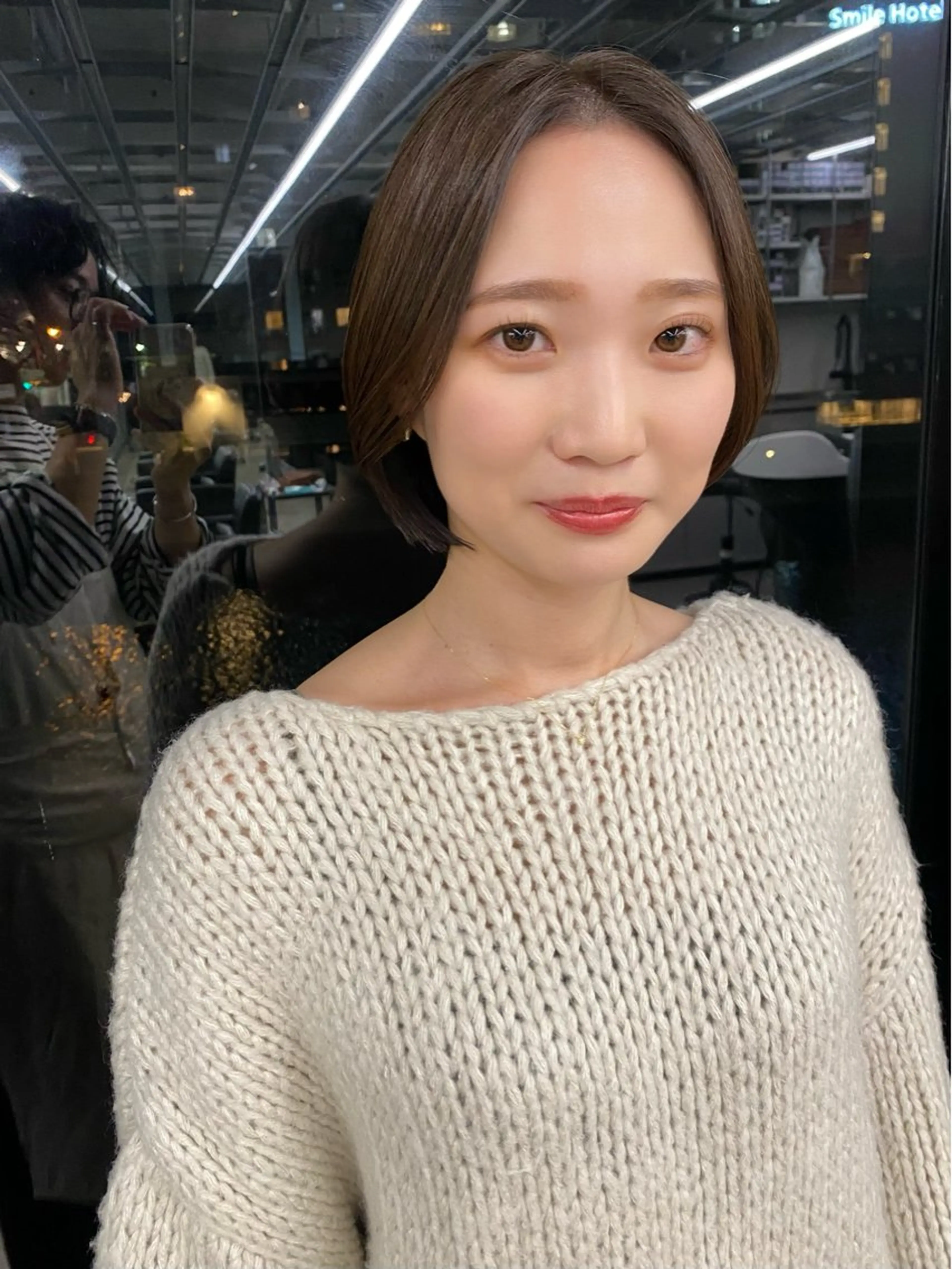 ショート カラー ボブ カット ヘアカラー トリートメント 似合わせカット レイヤー/ボブのヘアスタイル