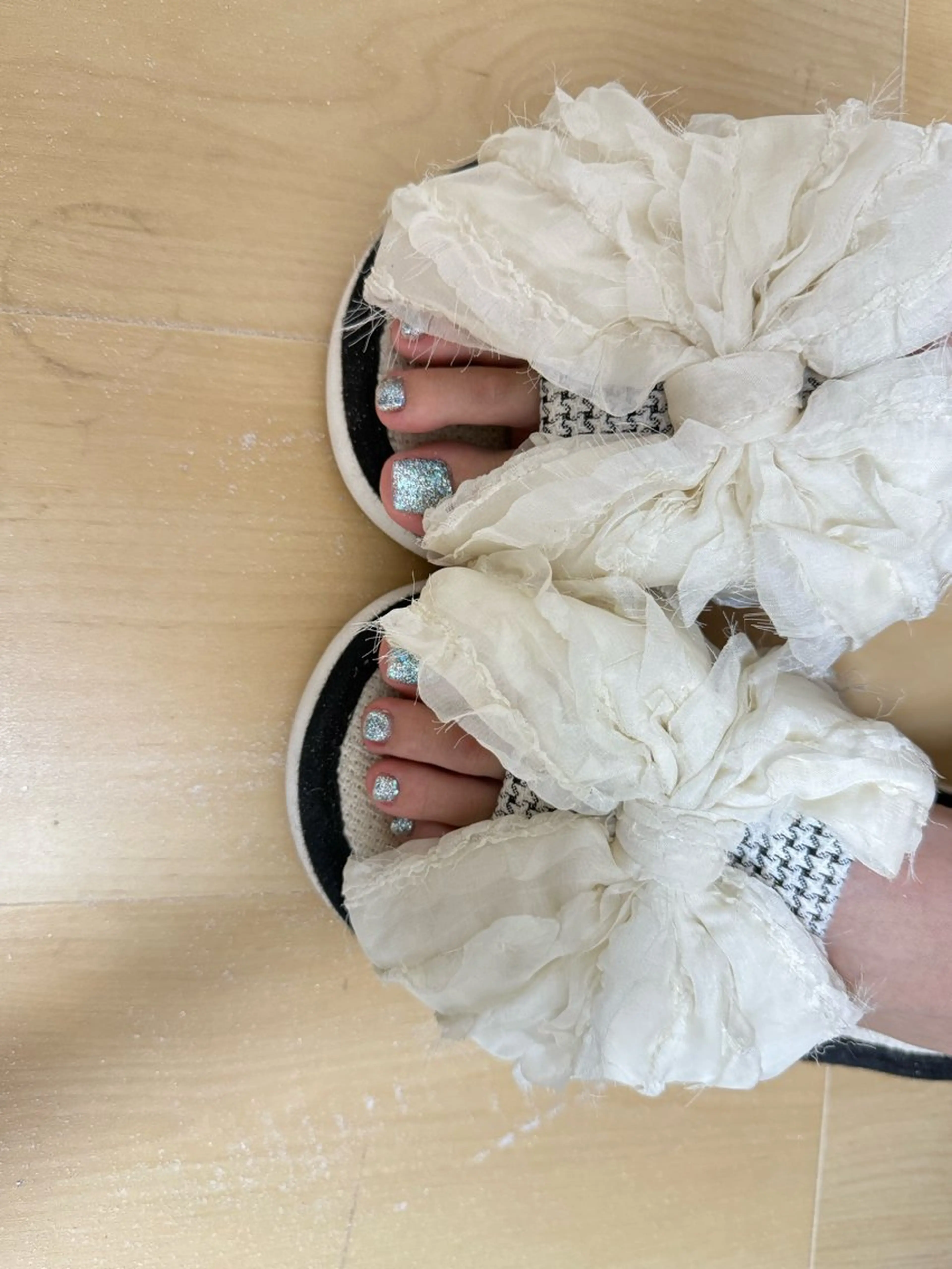 ネイル ブルー ラメ(グリッター) ワンカラーネイル Moomi nail salonのネイルデザイン