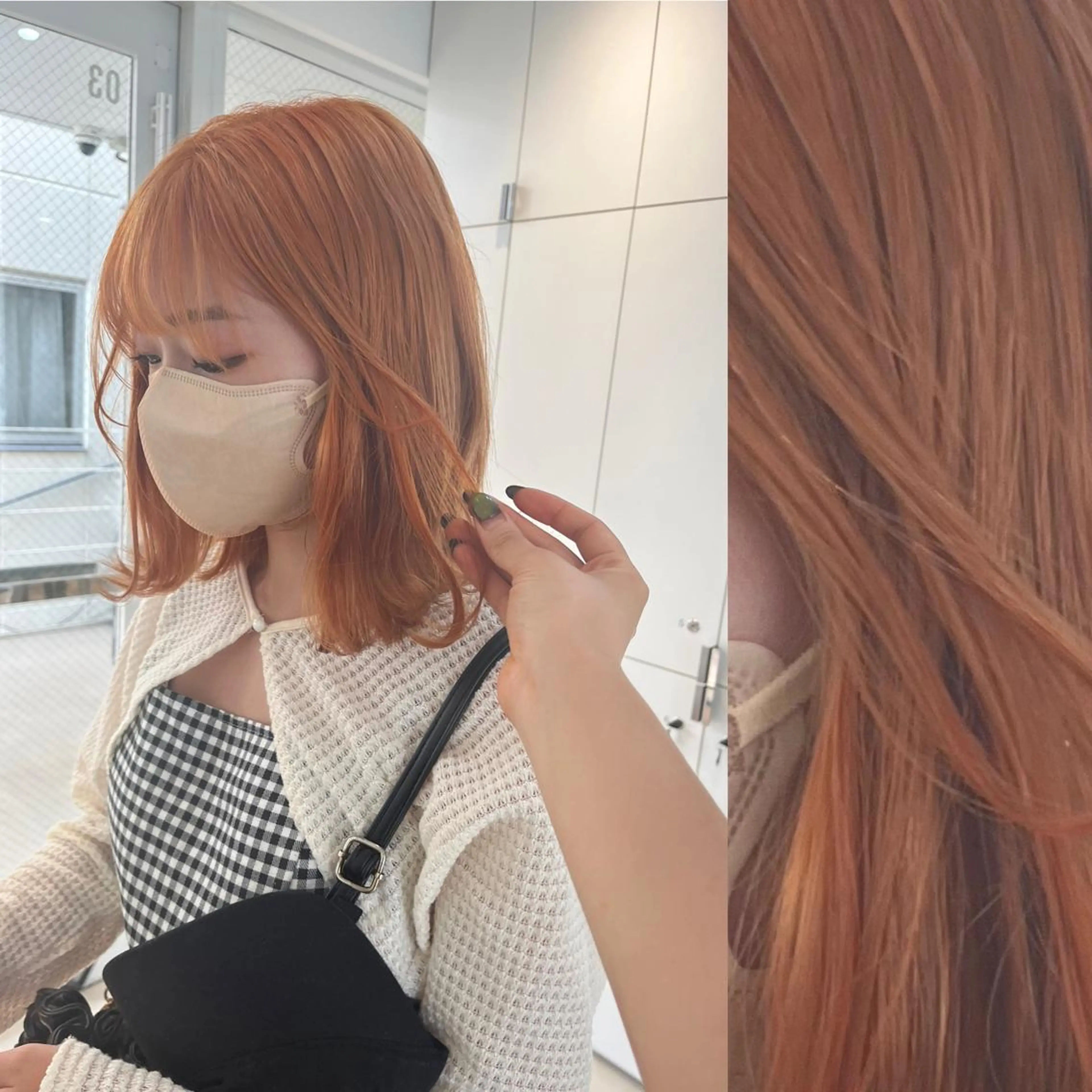 ミディアム カラー ヘアアレンジ ベージュカラー ブリーチ ブラウンカラー ケアブリーチ カシス stylist ◎RUKI.のヘアスタイル