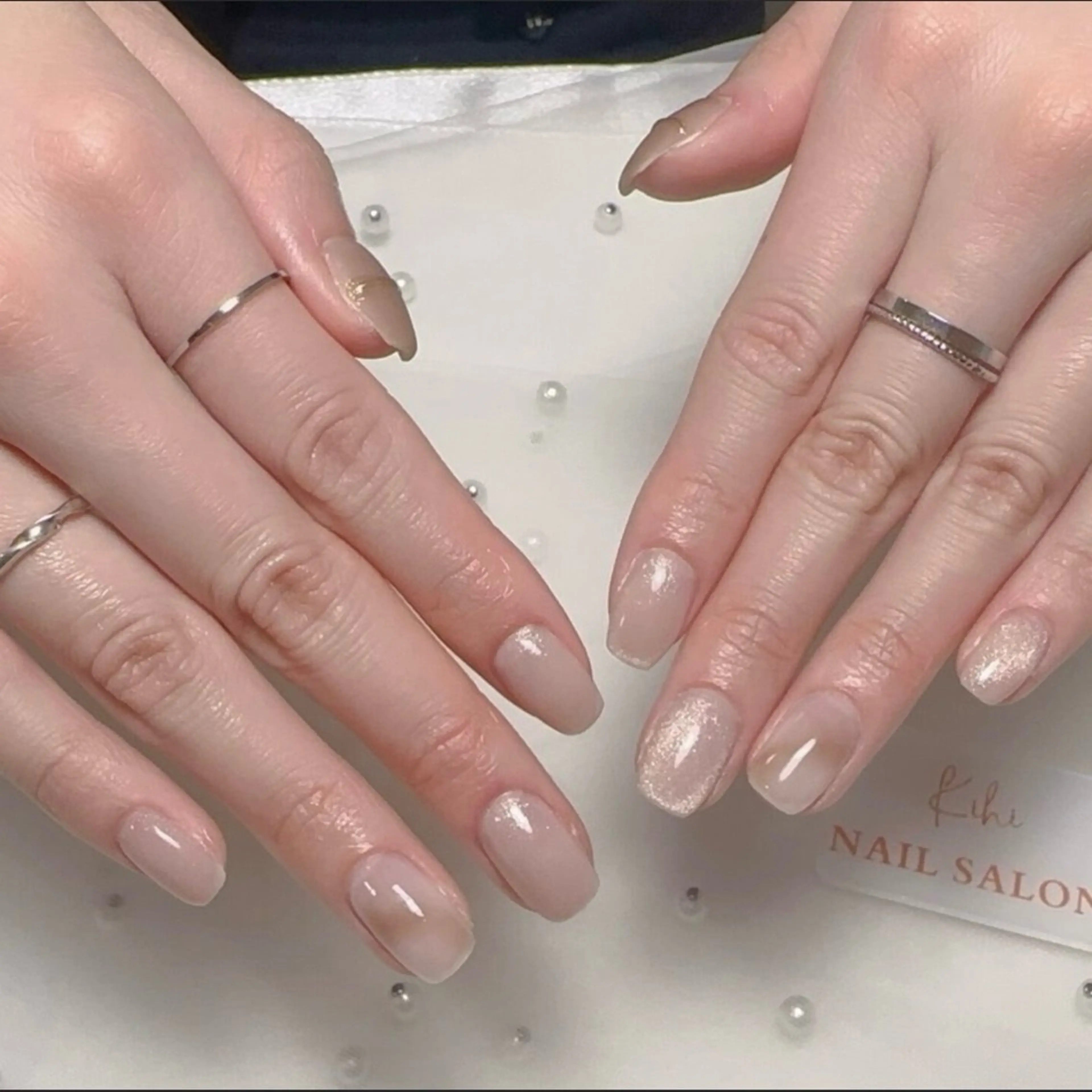 ネイル アートネイル フレンチネイル ジェルネイル グラデーション 韓国ネイル ハンドネイル ハンドケア さくら💮💮 【オフ無料】のネイルデザイン