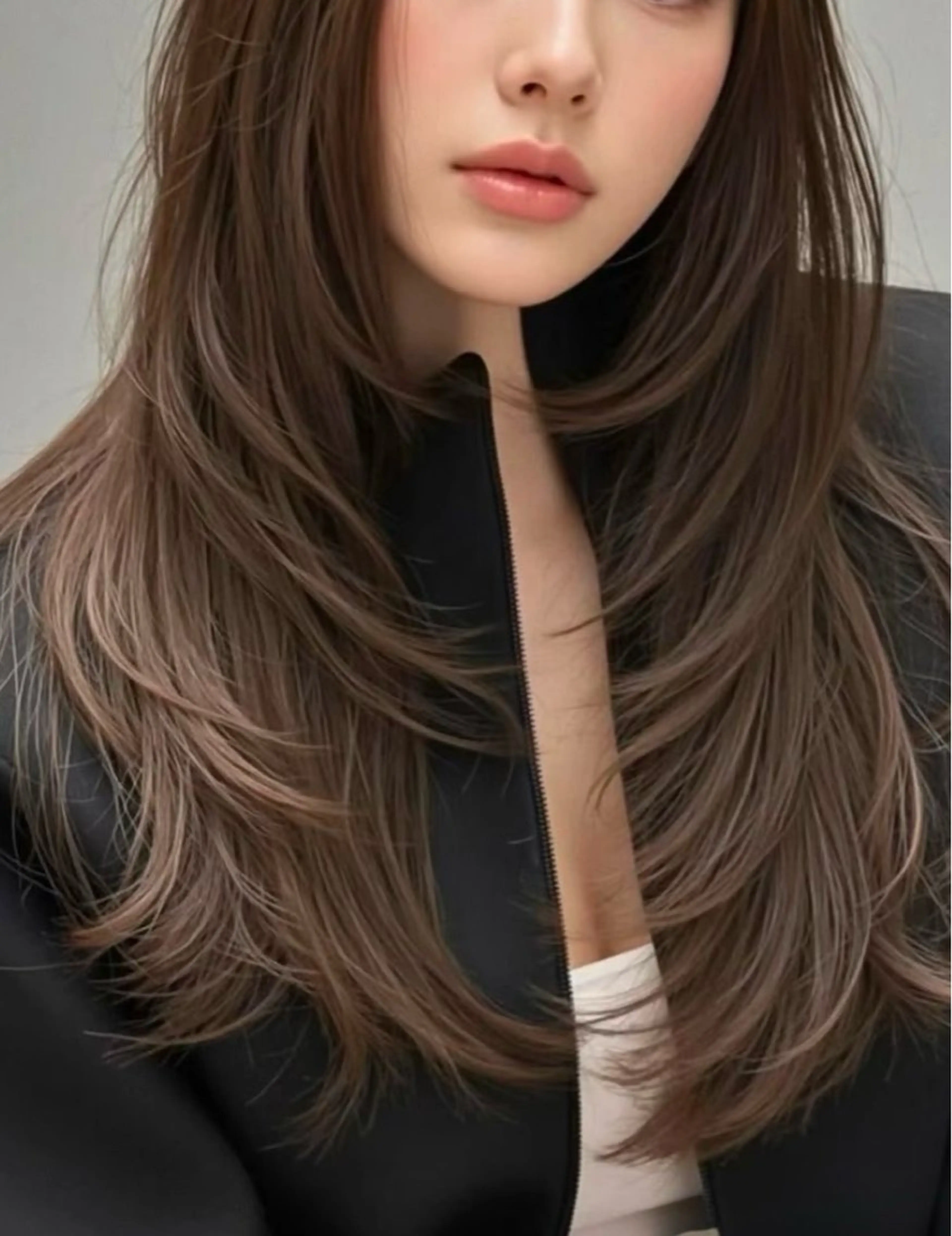 ロング カラー カット ヘアカラー nok所属・レイヤー/ベージュ/ どますず🌺のヘアスタイル