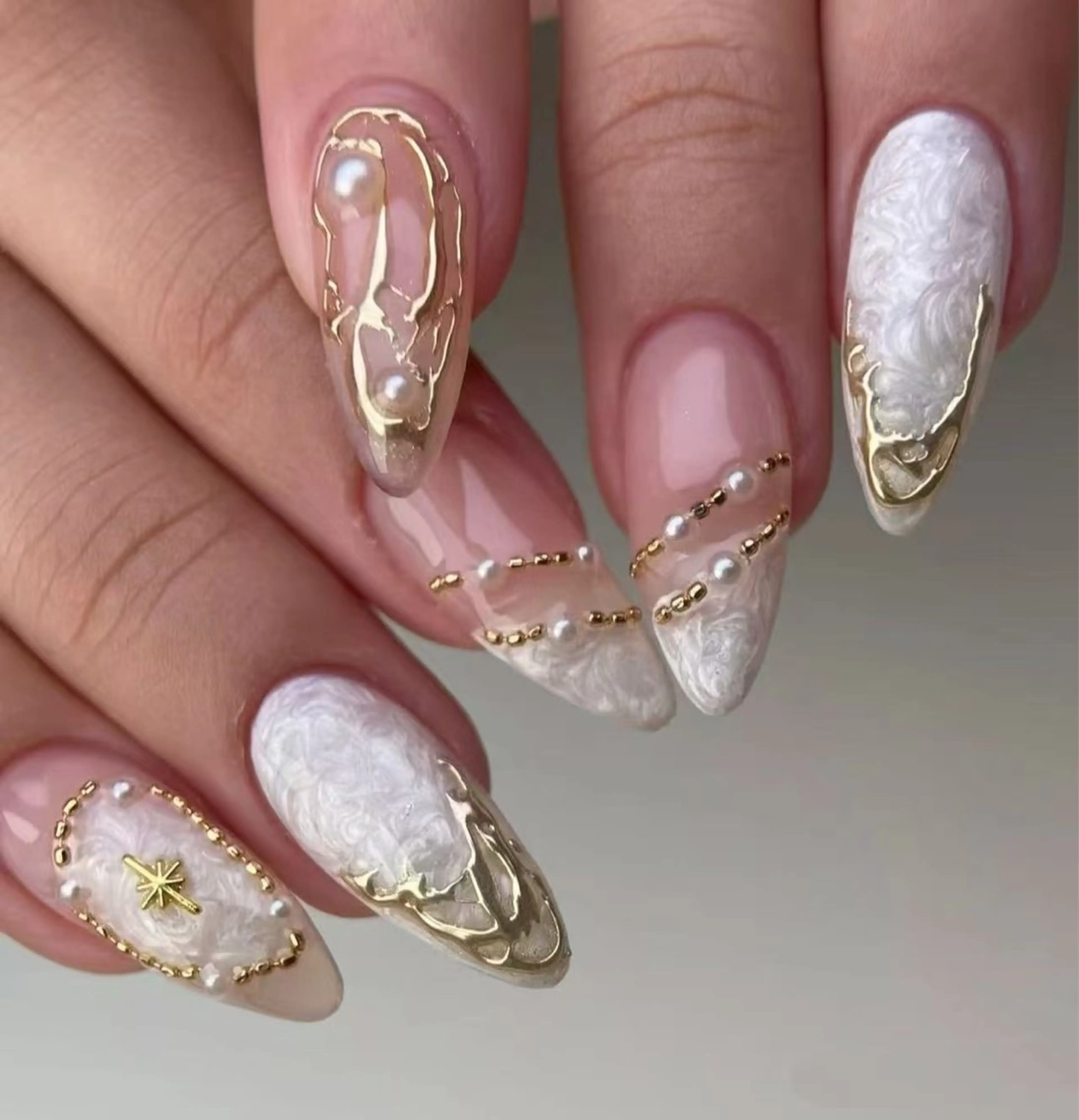 ネイル オーロラネイル フラワーネイル フットネイル フレンチネイル ジェルネイル ハンドネイル BabyYouMi ねねのネイルデザイン