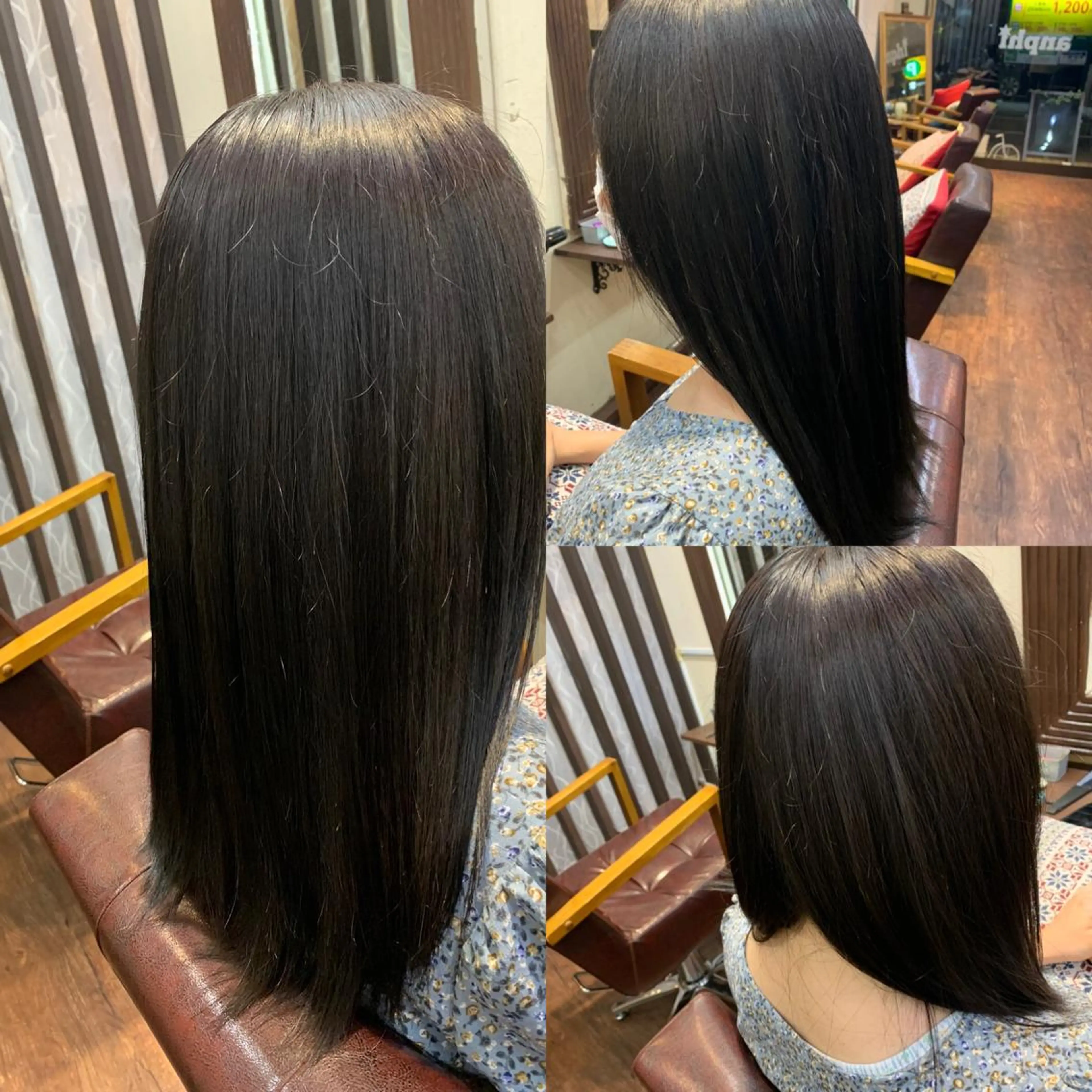 ロング カラー 黒髪 ブルーカラー 透明感カラー カット ヘアカラー 個室 美容室  Miyuu  hair＆spa所属・木村 瞬のヘアスタイル