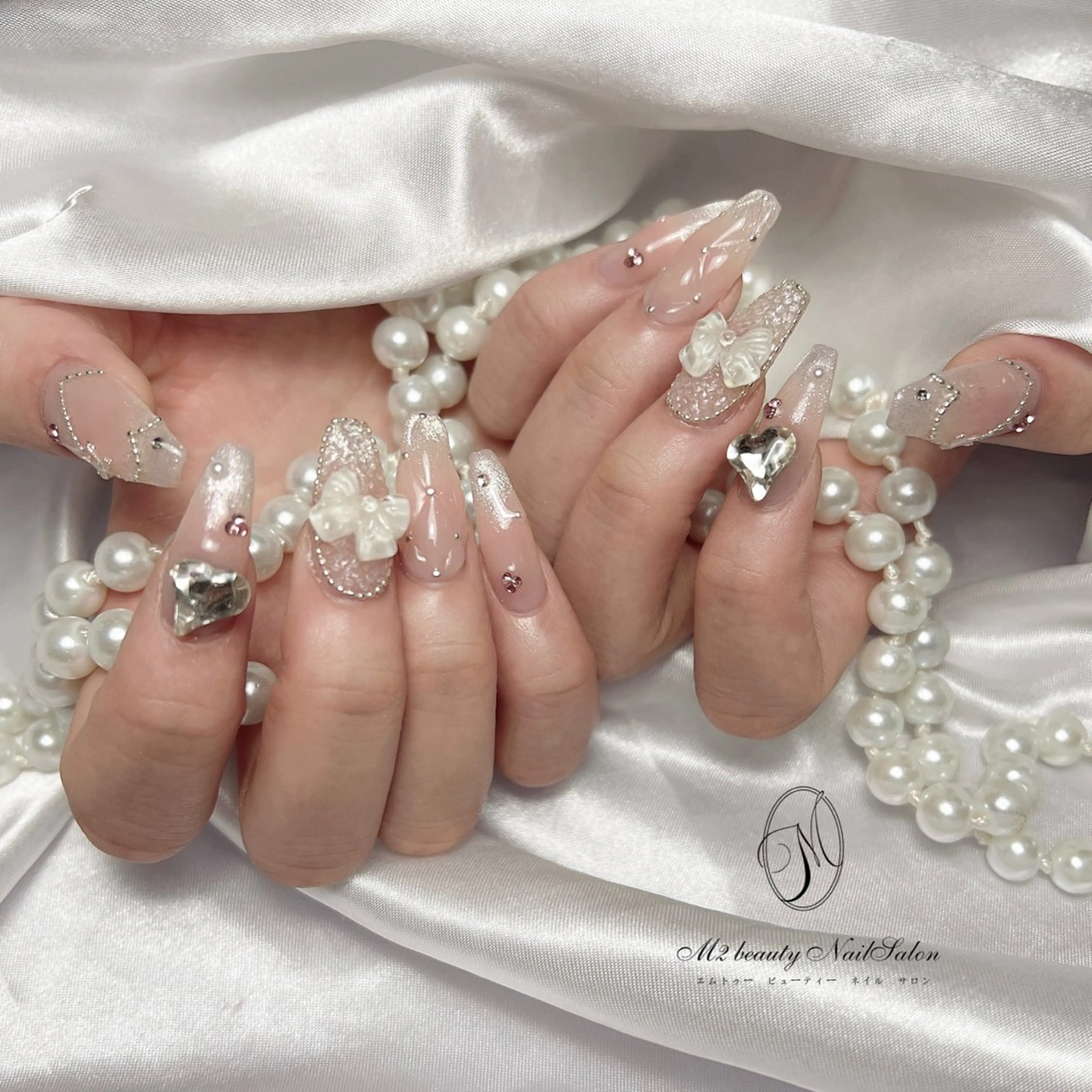 ネイル 長さ出し 持ち込み ネイルチップ M2beauty Renaのネイルデザイン