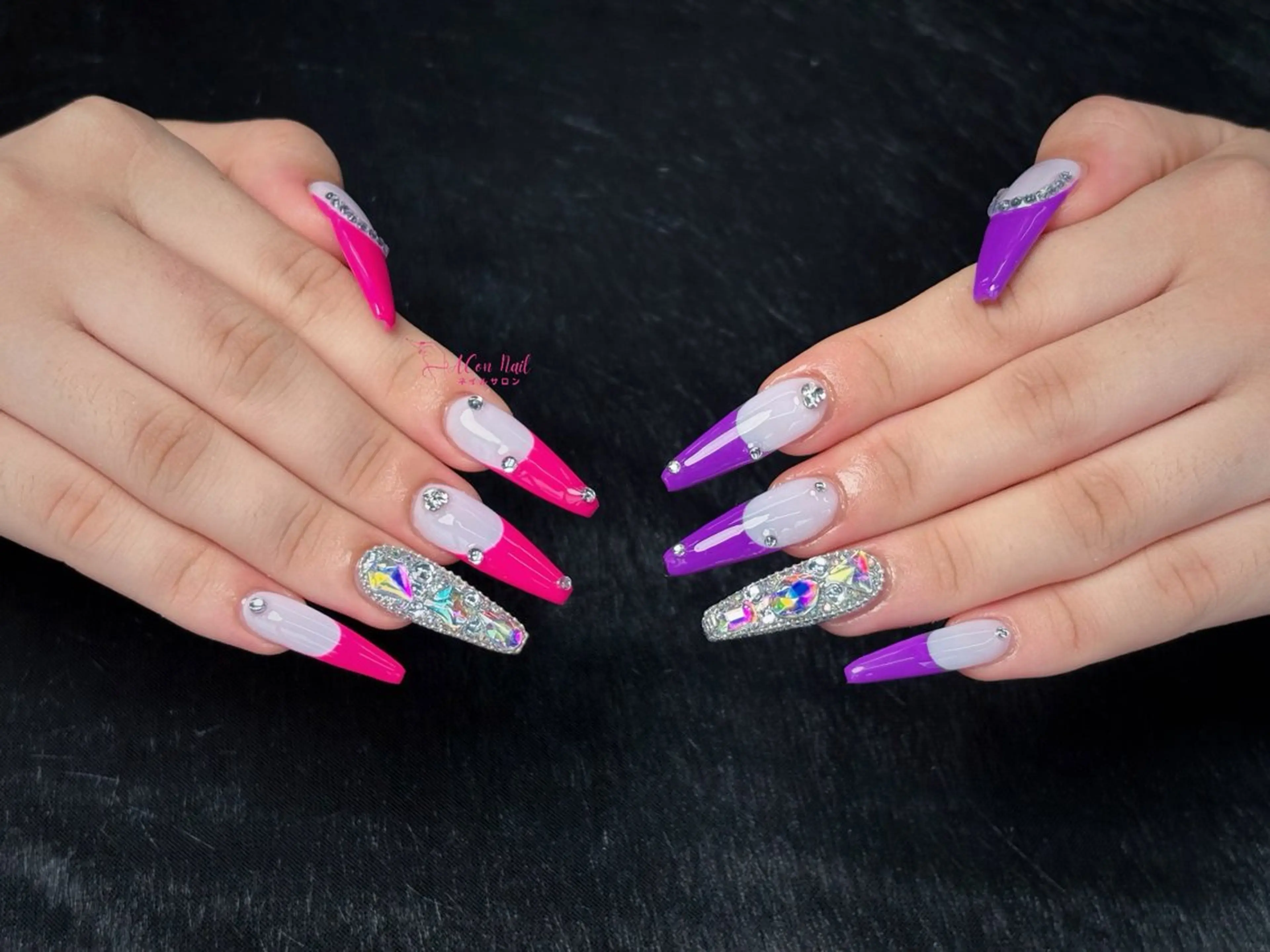 ネイル 桜ネイル 長さ出し フラワーネイル フレンチネイル ジェルネイル ハンドネイル AConNailSalon所属・ACon NailSalonのネイルデザイン