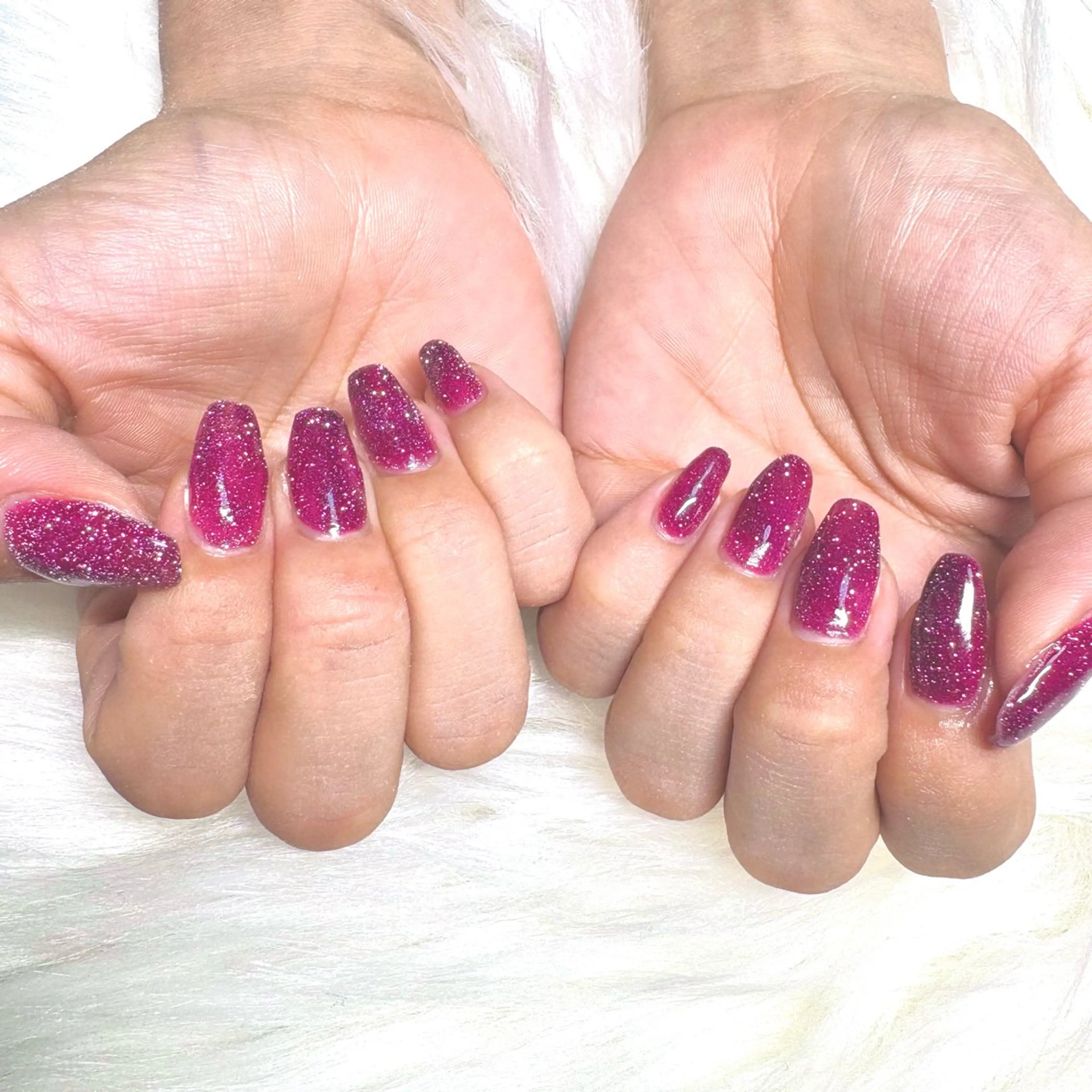 ネイル フラッシュネイル キラキラネイル ラメ(グリッター) ハンドネイル cerisier 坂本のネイルデザイン