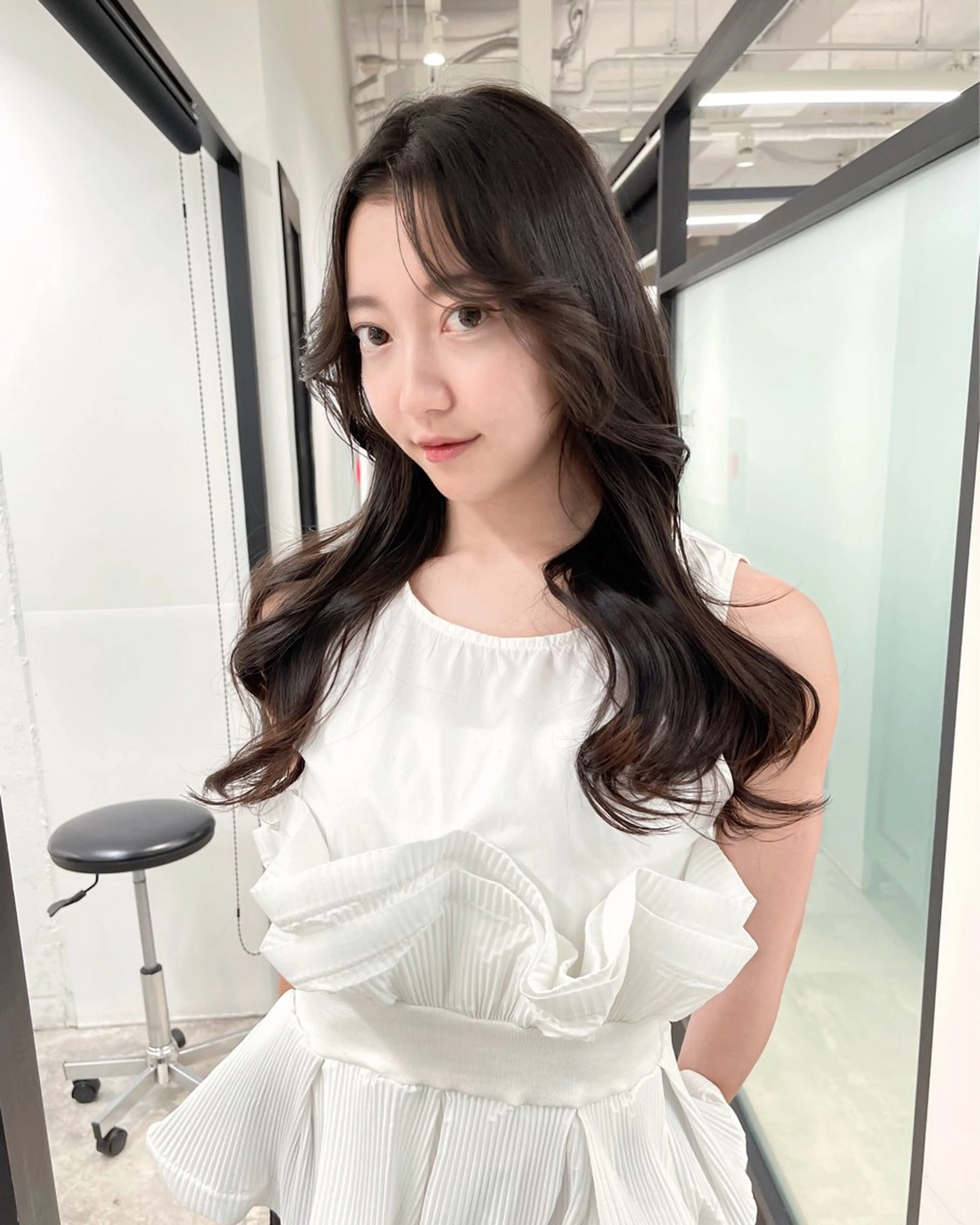 ロング 韓国風ヘア レイヤーカット カット ヘアカラー トリートメント 韓国レイヤーカット 髪質改善▫️水野有真のヘアスタイル