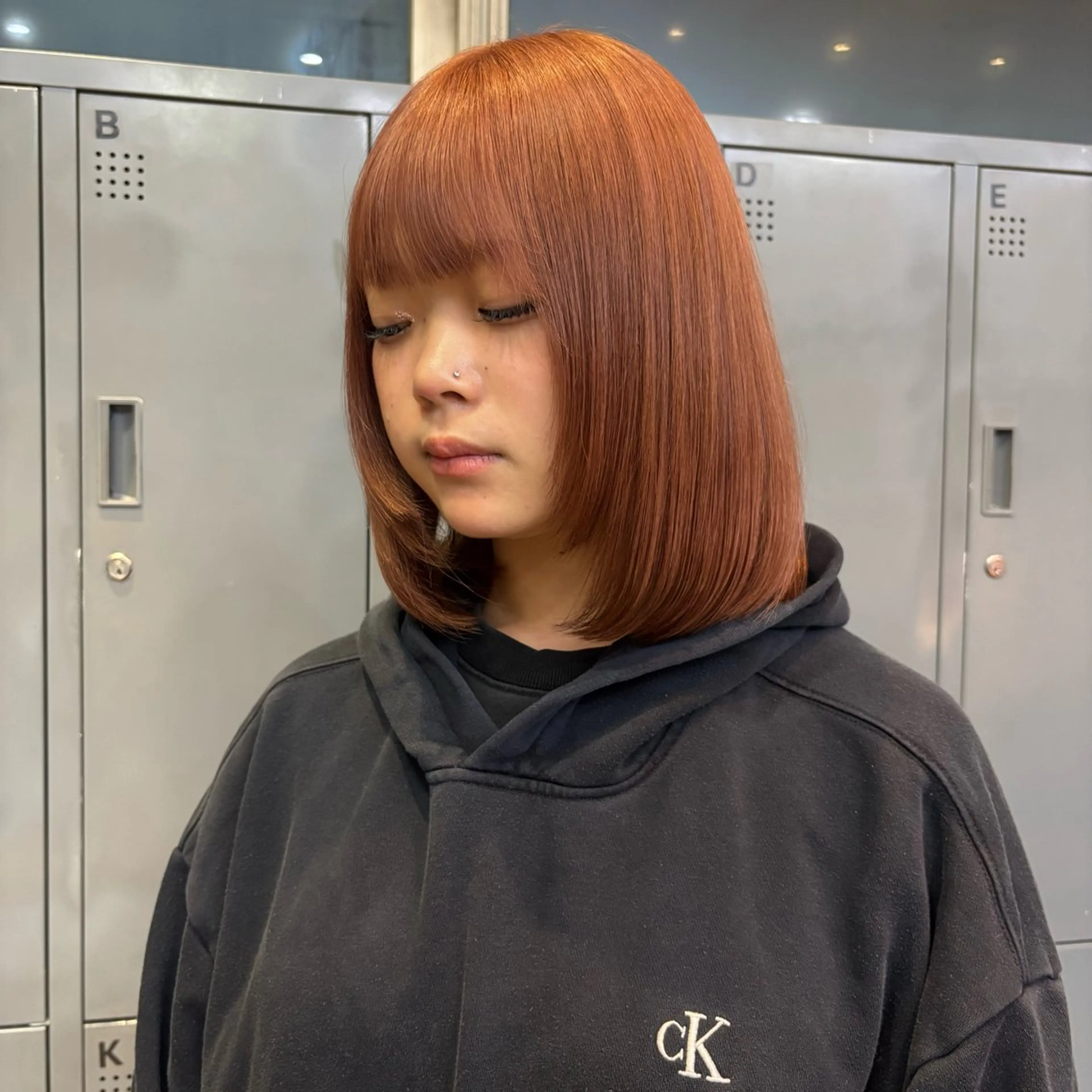 ミディアム カット ヘアカラー トリートメント ☘️かわいいハイトー ン☘️nonokaのヘアスタイル