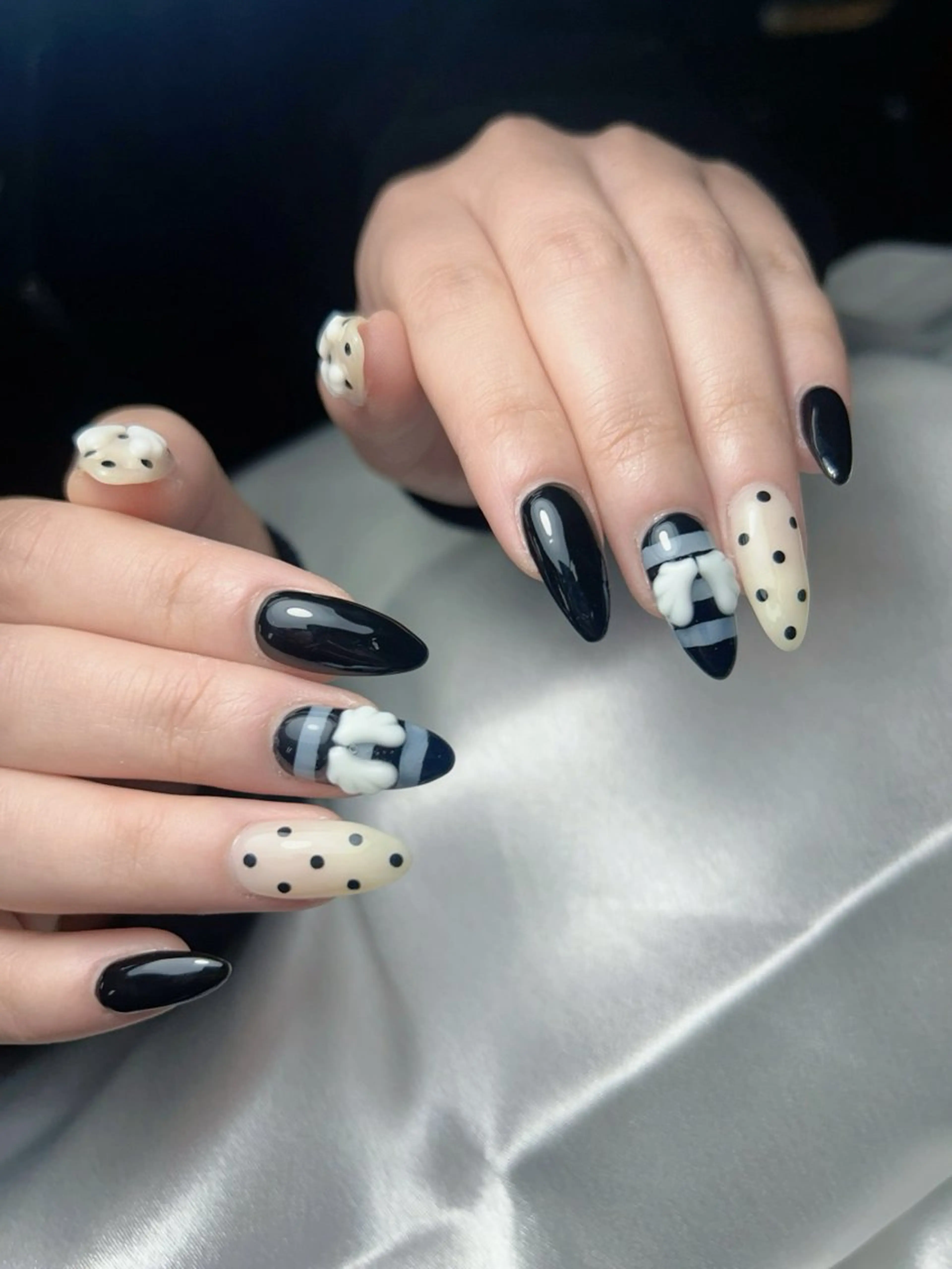 ネイル 韓国ネイル 持ち込み ニュアンスネイル ネイルチップ 冬ネイル RINN ANA.CHUOのネイルデザイン