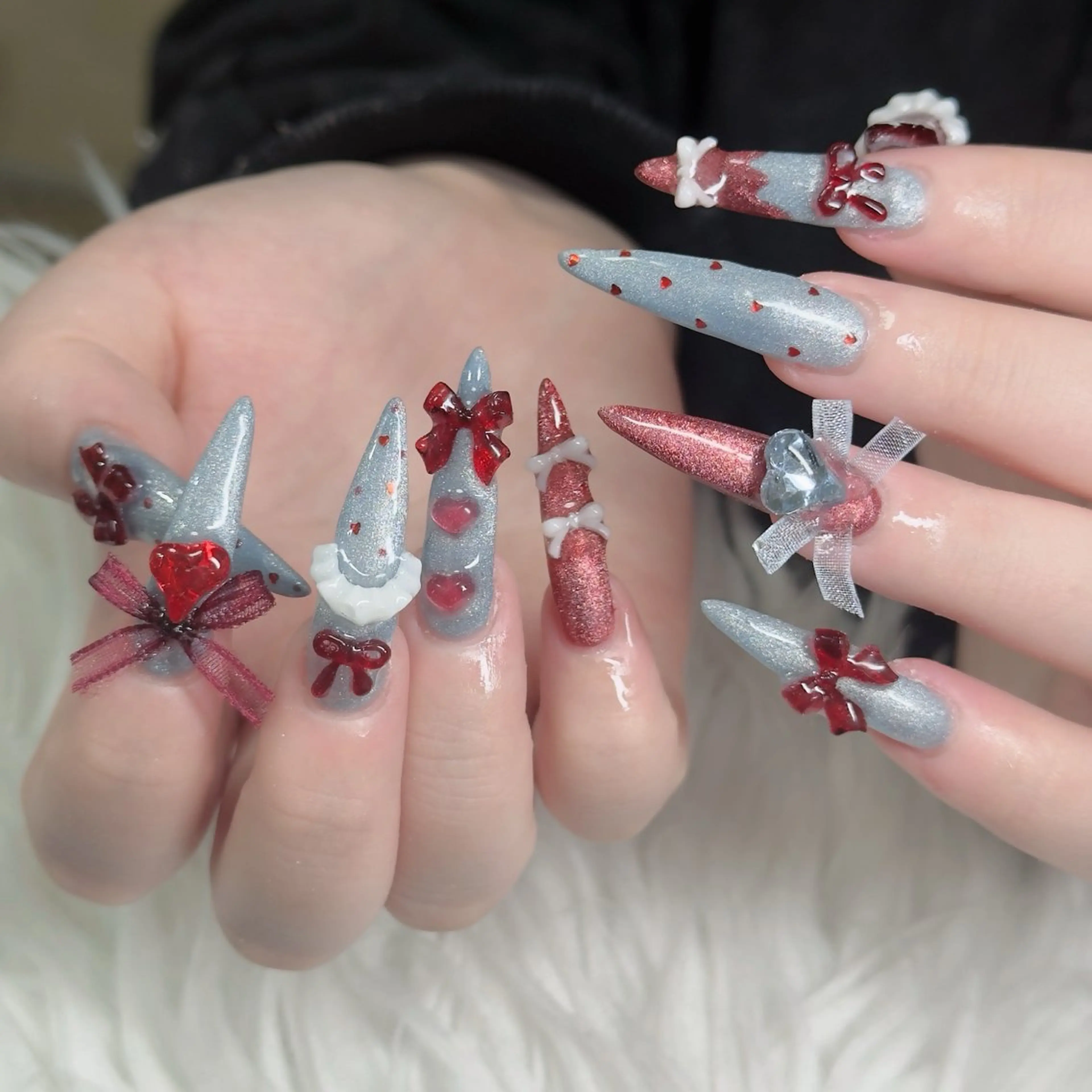 ネイル フットネイル フレンチネイル グラデーション 韓国ネイル ロングネイル ハンドネイル Hani Nail Salonのネイルデザイン