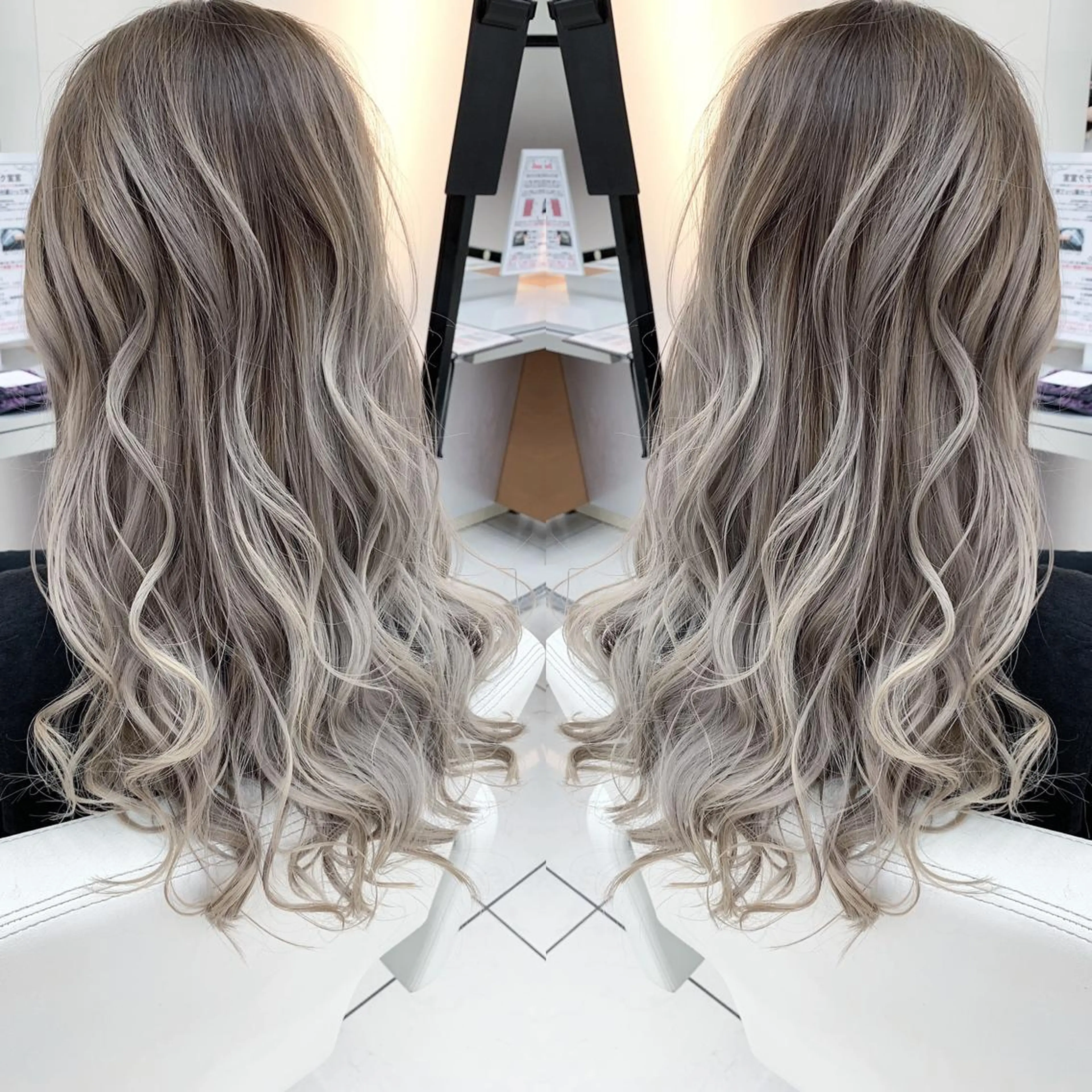 ロング カラー グレージュ カット ヘアカラー トリートメント N° jillva ♦️川端裕司♦️のヘアスタイル