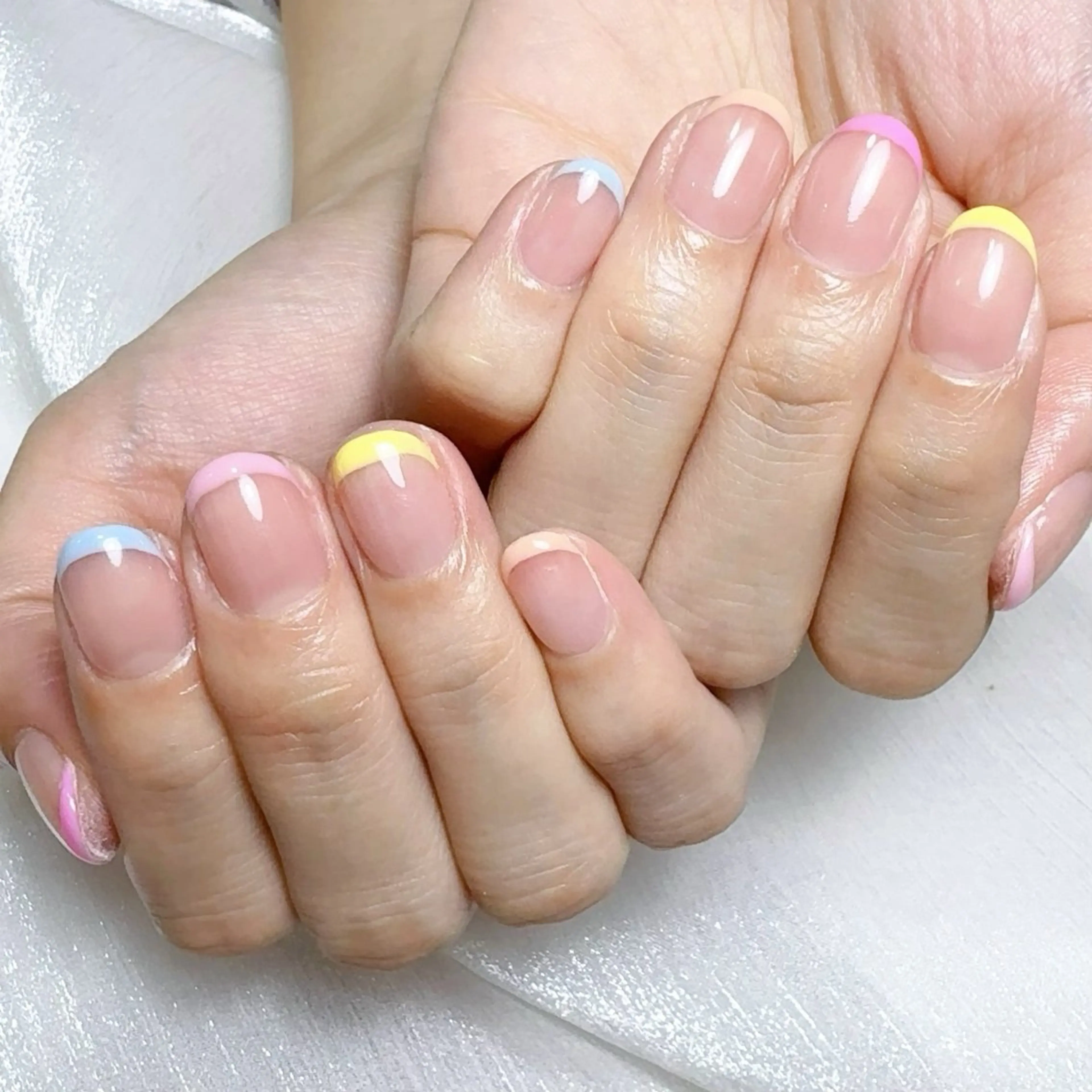 メンズ ネイル メンズ韓国風 アートネイル オーロラネイル ガーリー キラキラネイル ハンドネイル Nail salon 木にいるのネイルデザイン