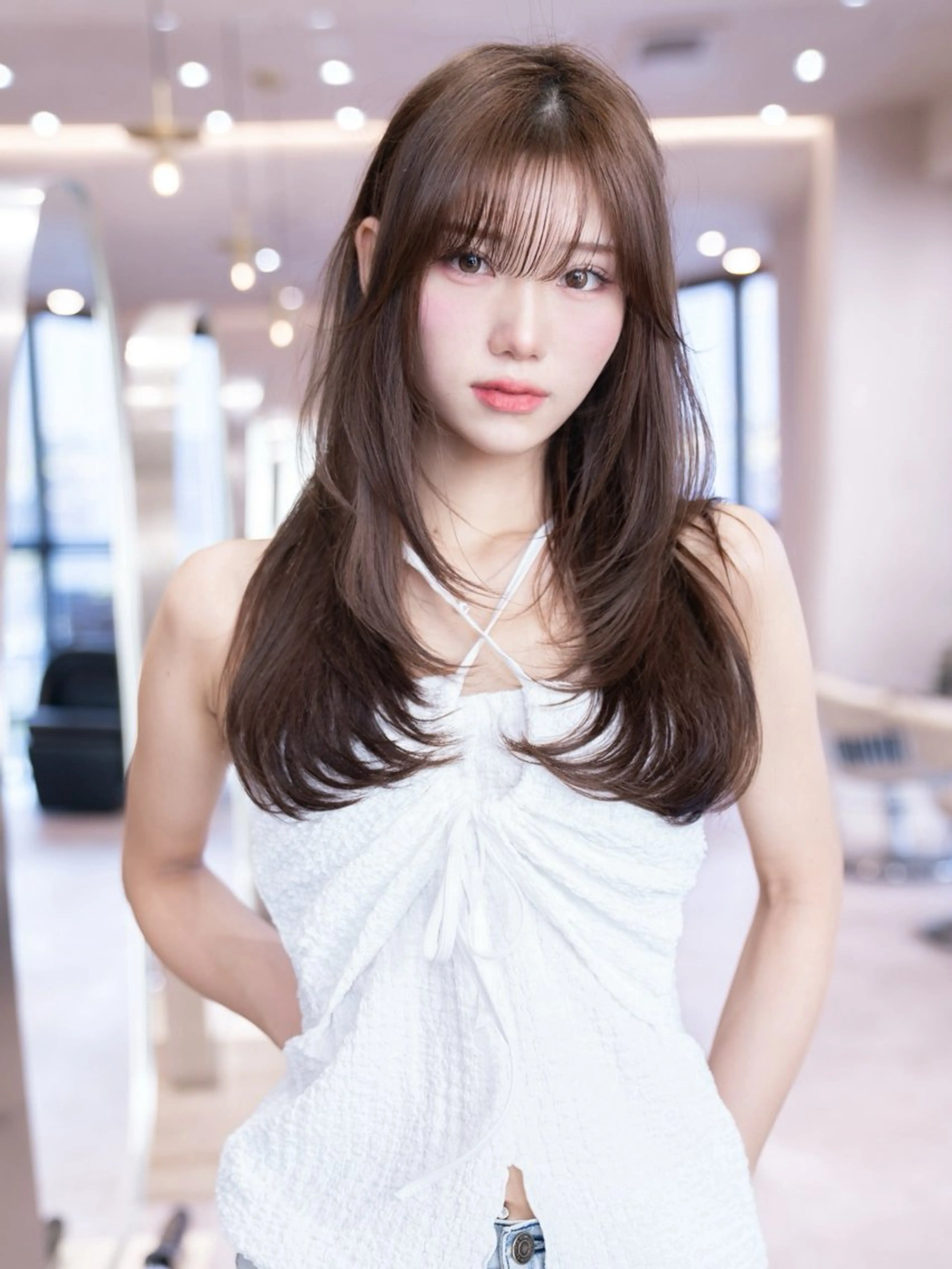 セミロング カラー カット ヘアカラー 立川/ブリーチ/ 髪質改善/西川翔真のヘアスタイル