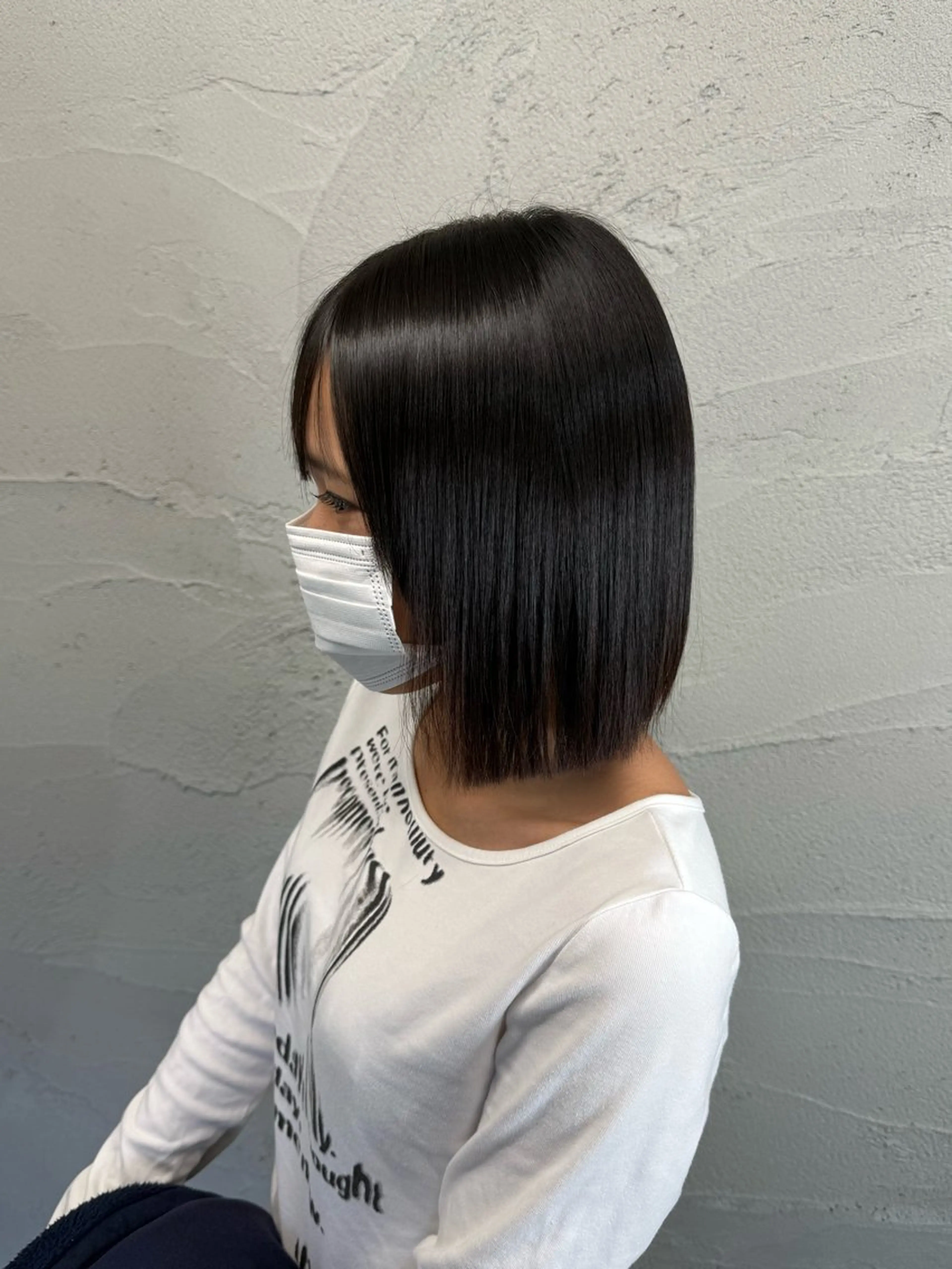 ミディアム ボブ 縮毛矯正 カット 縮毛矯正 【柏】美髪矯正× ハイトーン💫だいちのヘアスタイル