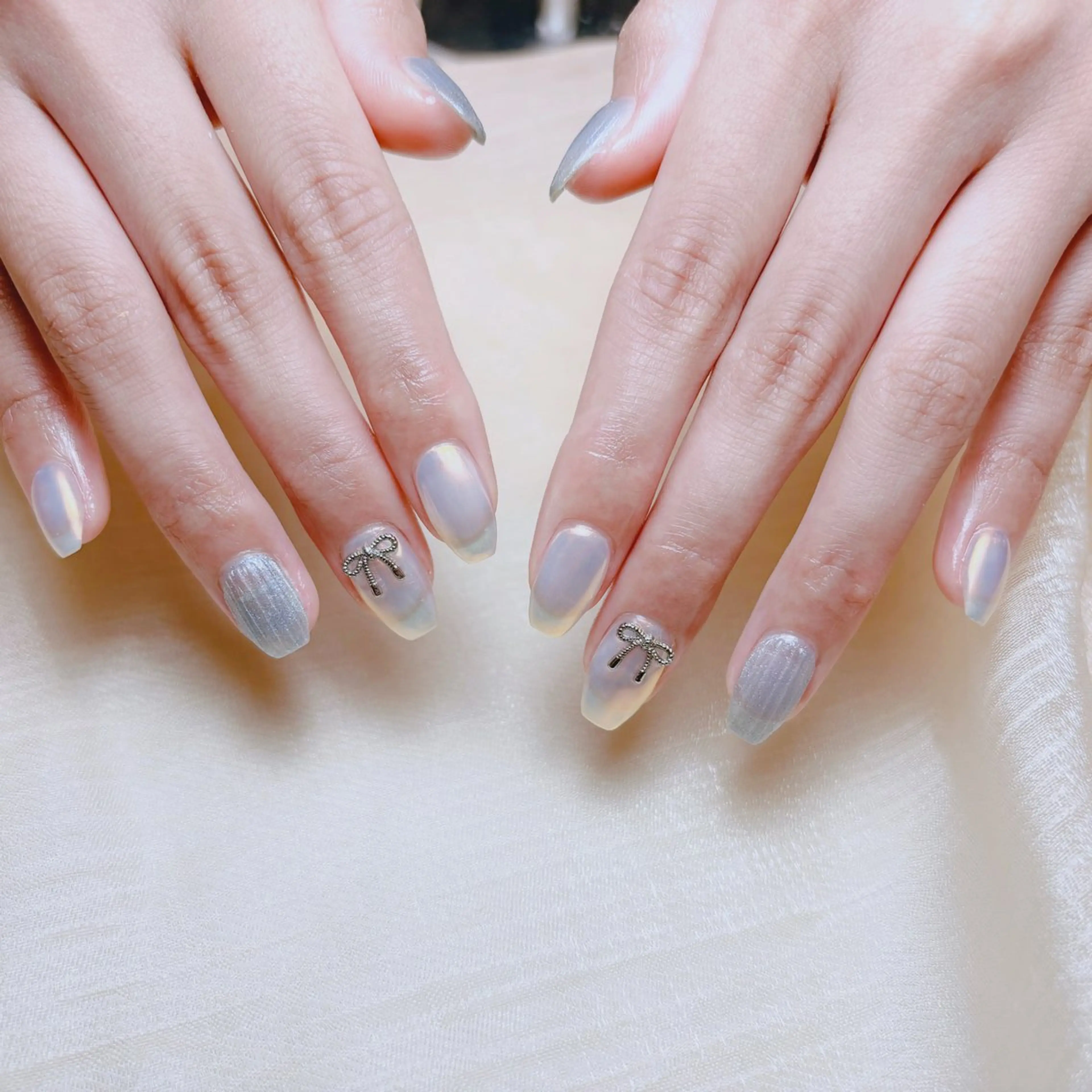 ネイル フットネイル H3 Nail Tsuki🦋💙のネイルデザイン