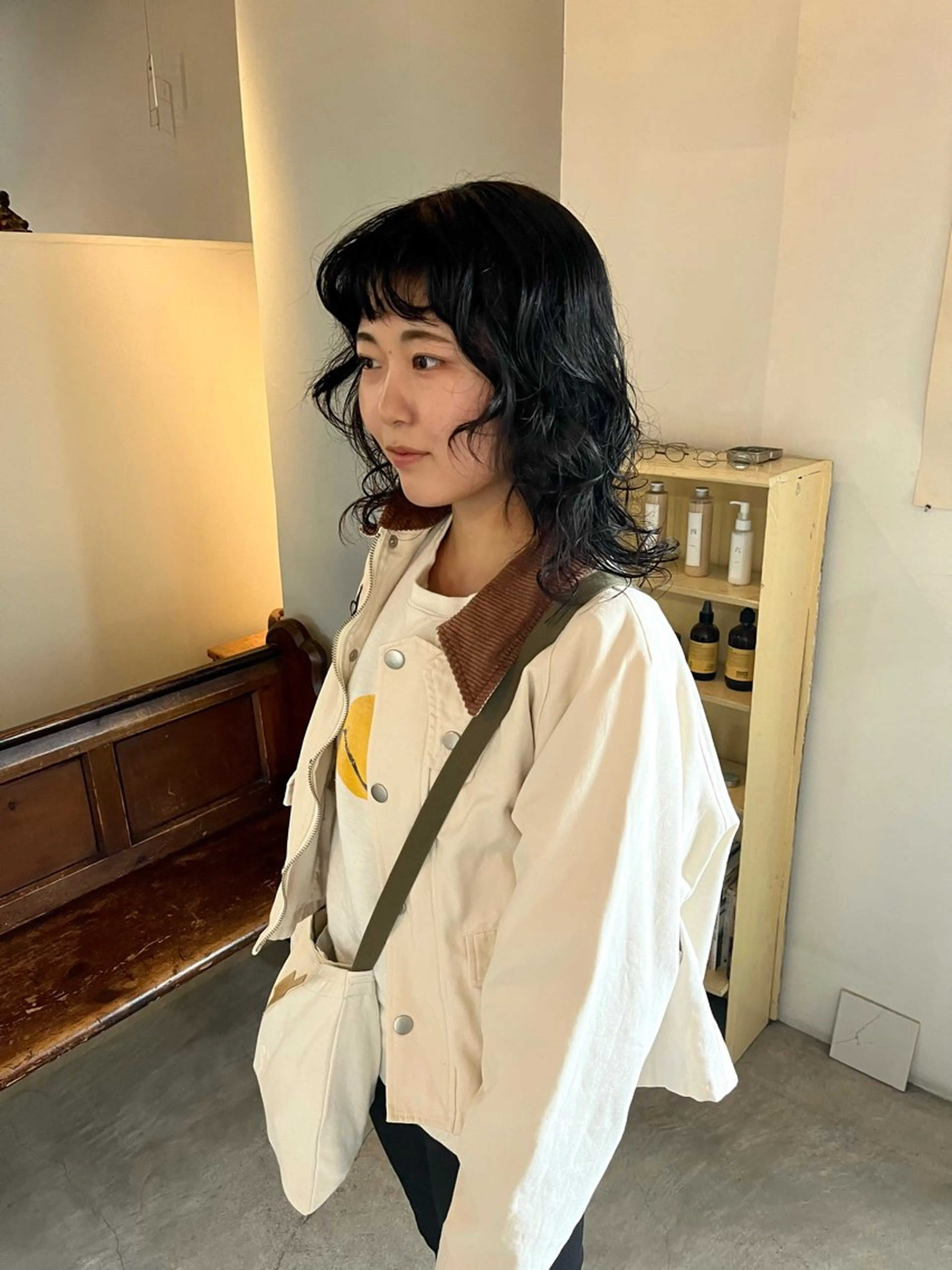 ミディアム パーマ メンズ room3小出 奈央子のヘアスタイル