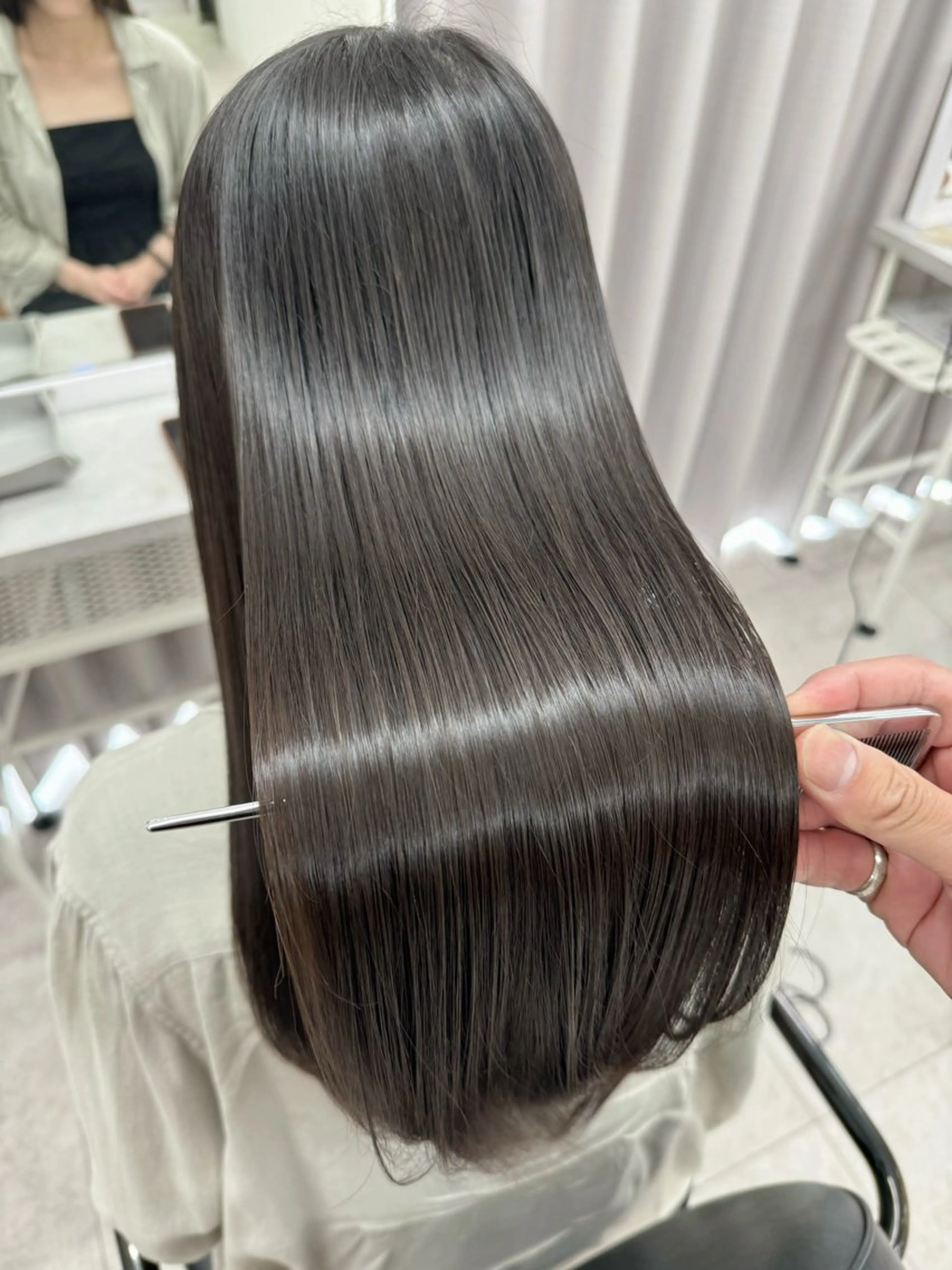 ロング カラー 髪質改善 カット ヘアカラー トリートメント Deseo 髪質改善 店長🫧ダイトのヘアスタイル