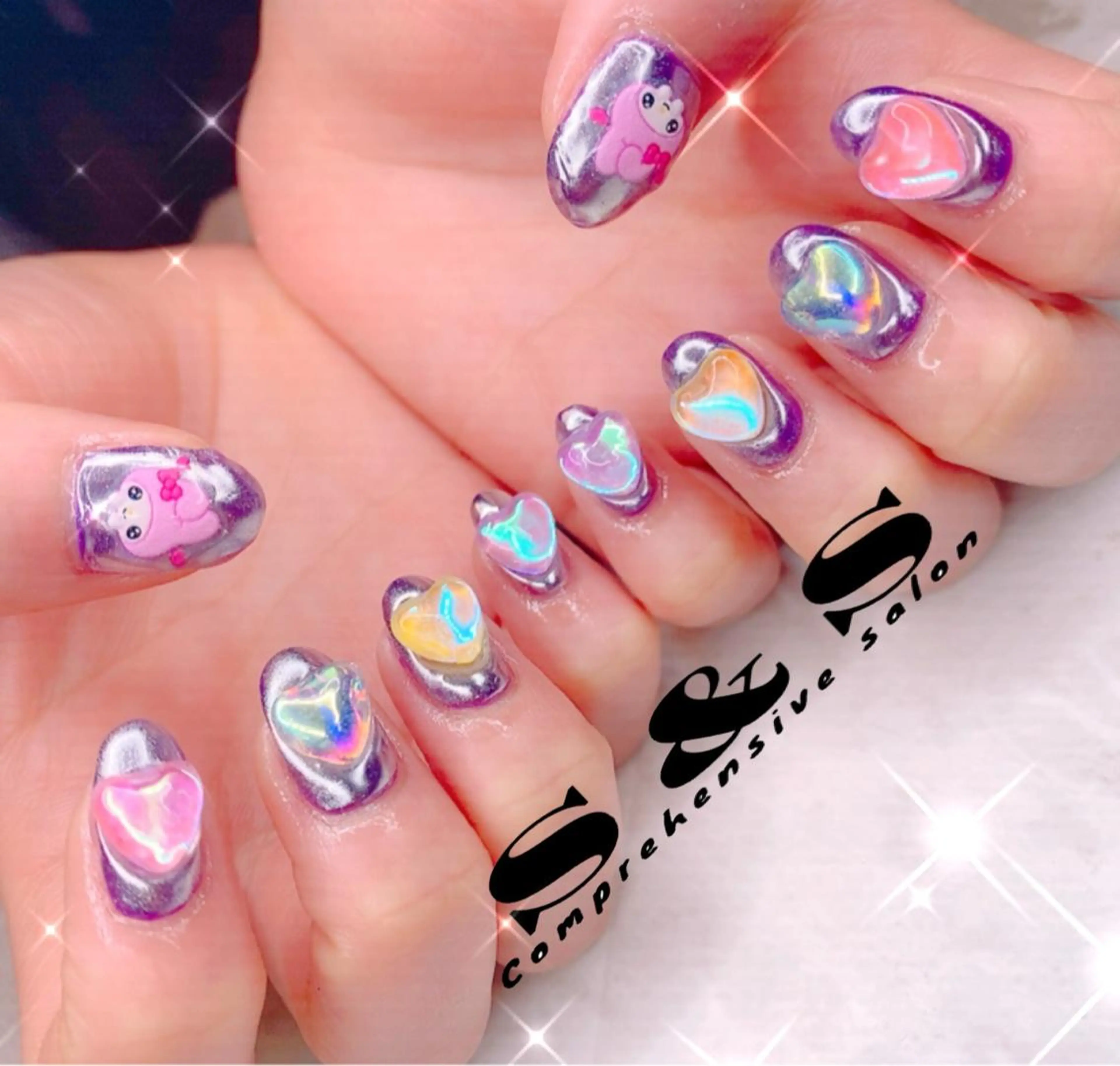 ネイル アートネイル 長さ出し 氷ネイル・うるうるネイル メンズネイル 持ち込み S&S 村田小百合のネイルデザイン