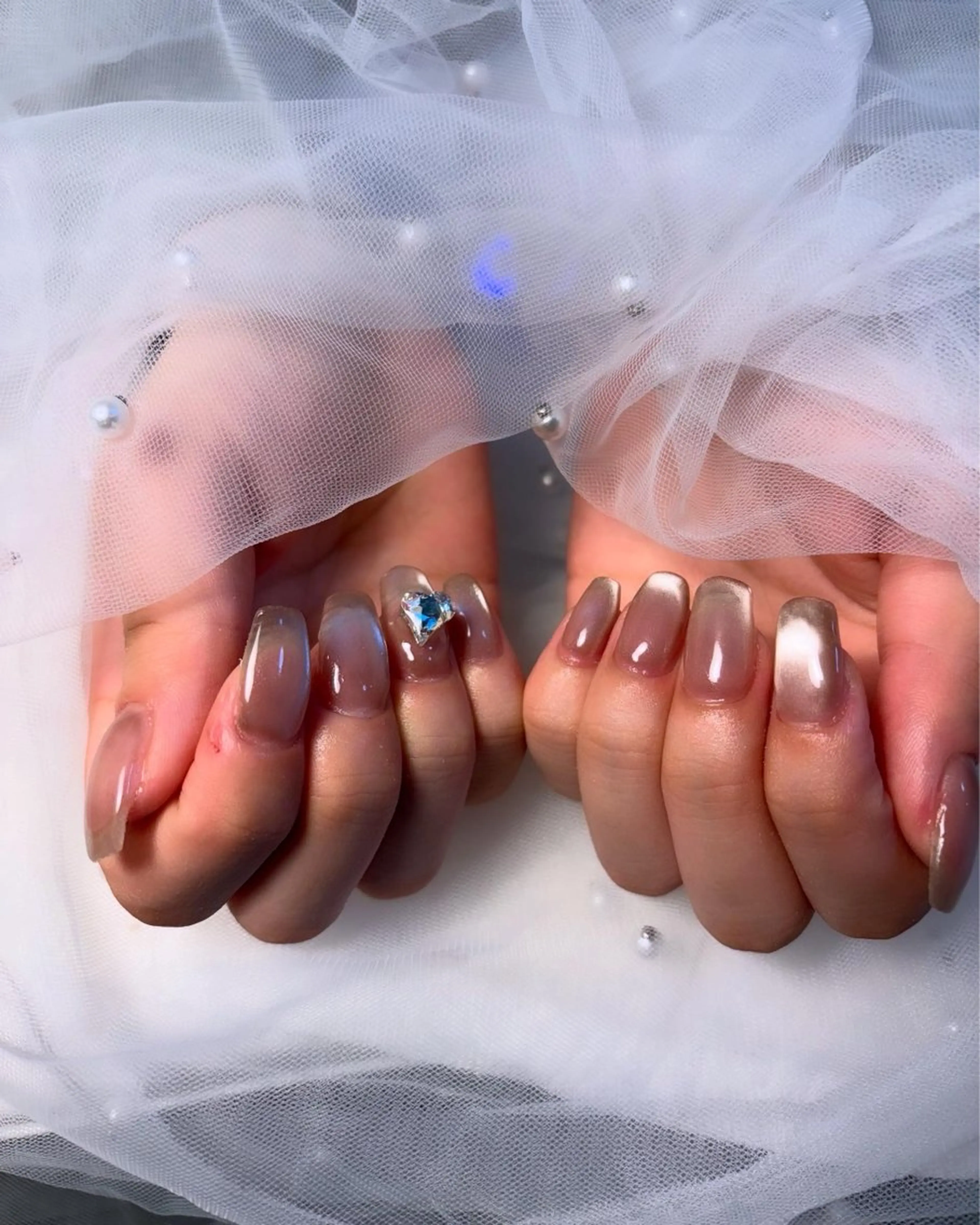 ネイル フラッシュネイル フットネイル フレンチネイル ジェルネイル ガラスフレンチ ハンドネイル Nail salon Natulalのネイルデザイン