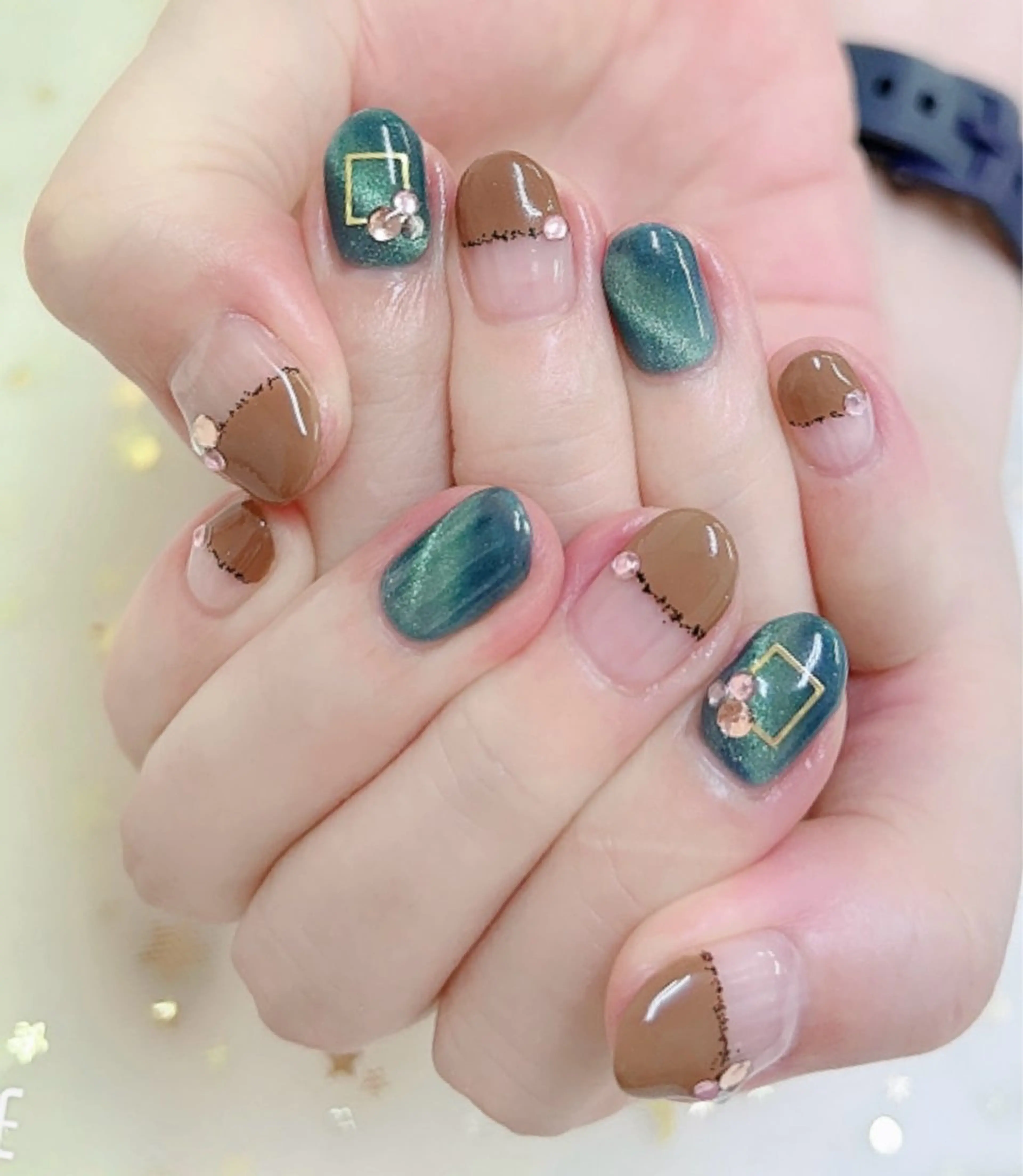 ネイル マグネットネイル ハンドネイル 上福岡 らんらんのネイルデザイン