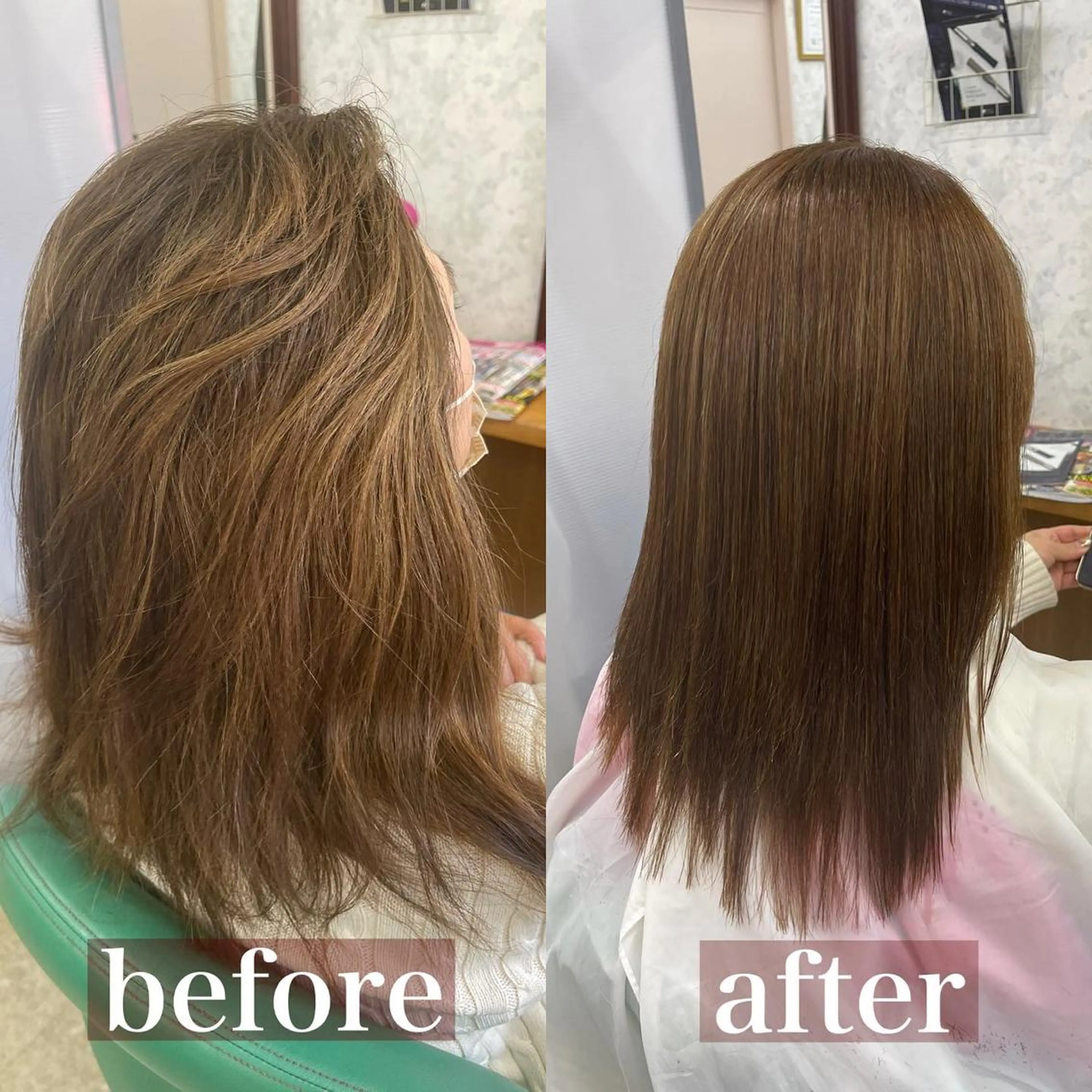 ロング 縮毛矯正 酸性ストレート カット 縮毛矯正 トリートメント 髪質改善のプロ✨りな さんのヘアスタイル